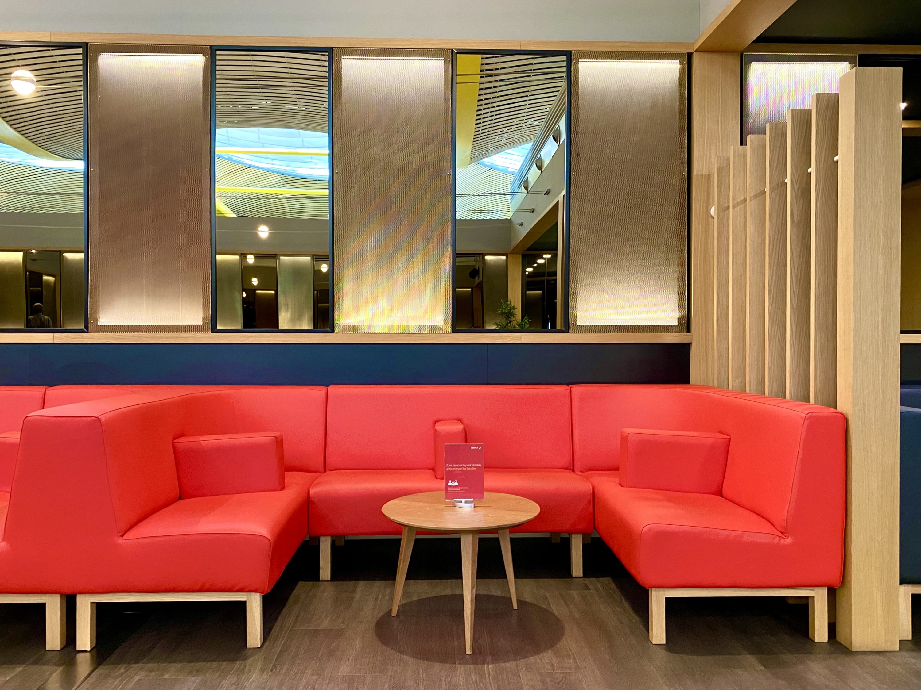 Iberia Sala VIP Dali Madrid booth seating in bar area