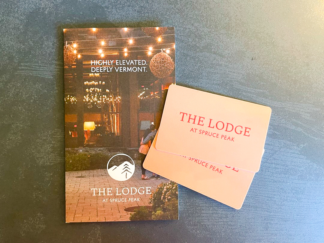 Room keys at The Lodge at Spruce Peak Destination by Hyatt Stowe Vermont