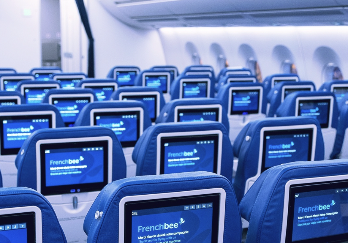 French Bee A350 economy cabin