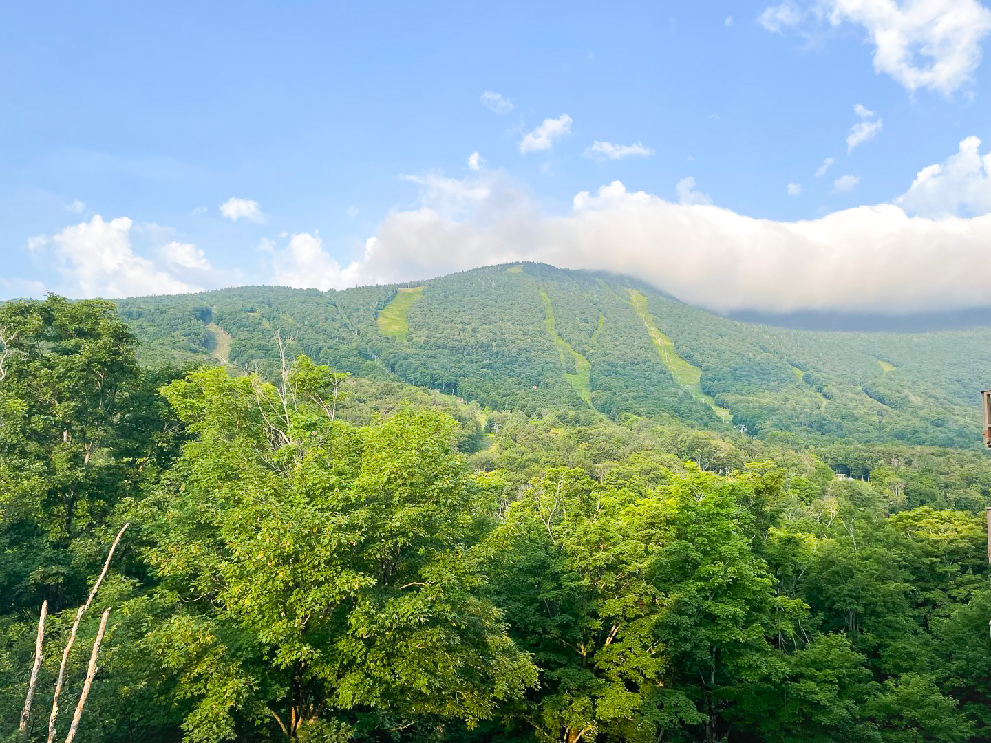 View of Mt. Mansfield from The Lodge at Spruce Peak Destination by Hyatt Stowe Vermont