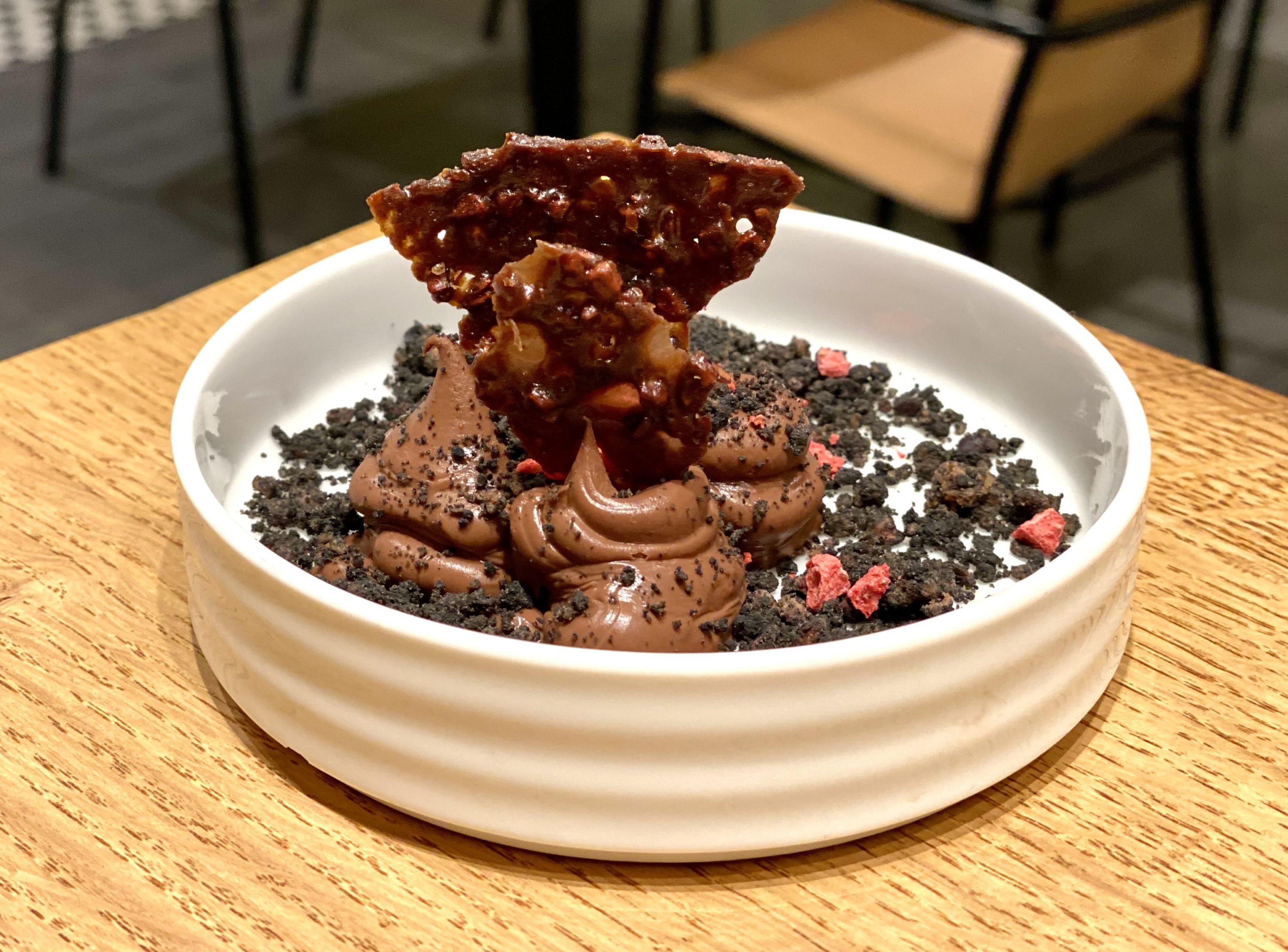 American Express Centurion Lounge Heathrow Terminal 3 chocolate dessert