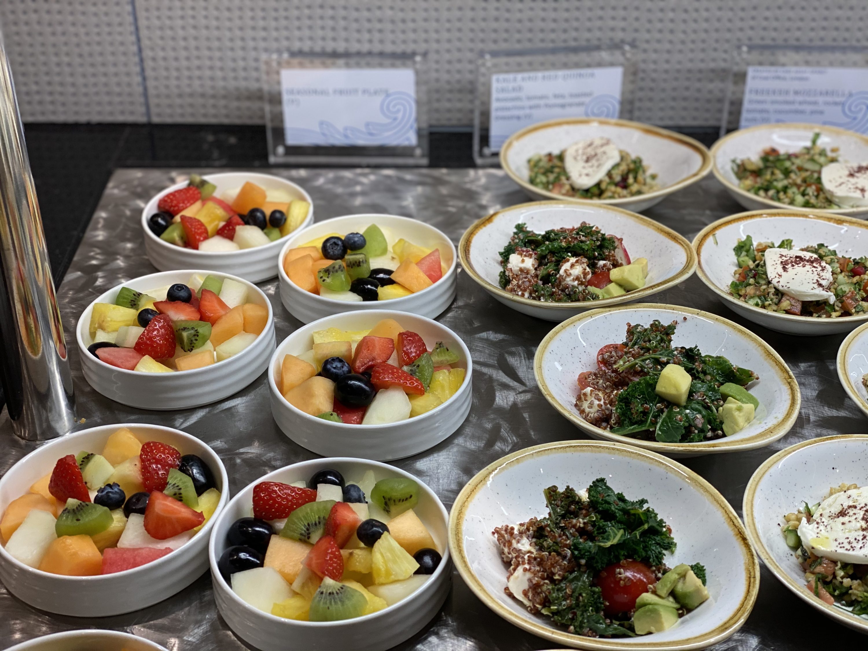 American Express Centurion Lounge Heathrow Terminal 3 cold plates
