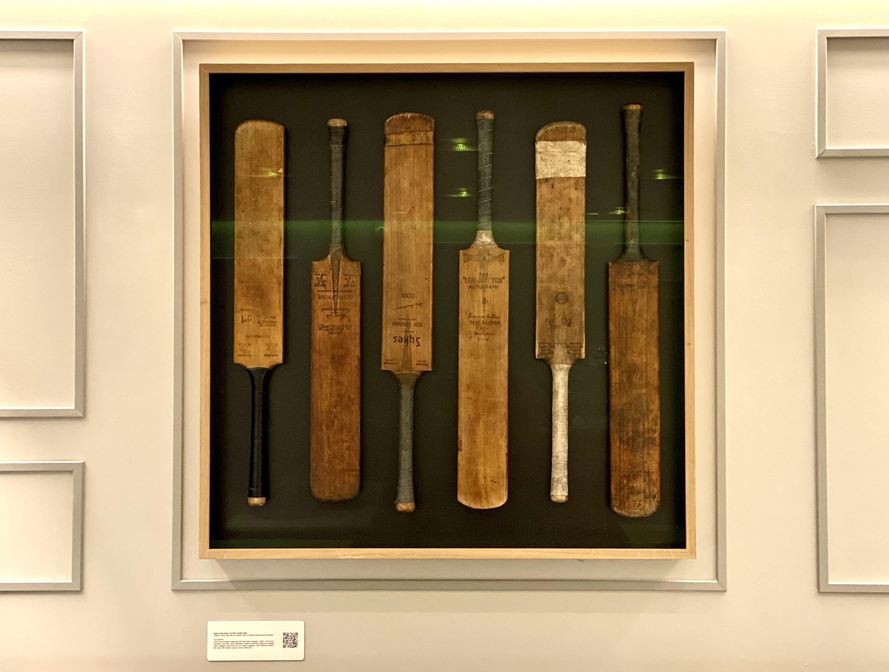 American Express Centurion Lounge Heathrow Terminal 3 cricket bat artwork