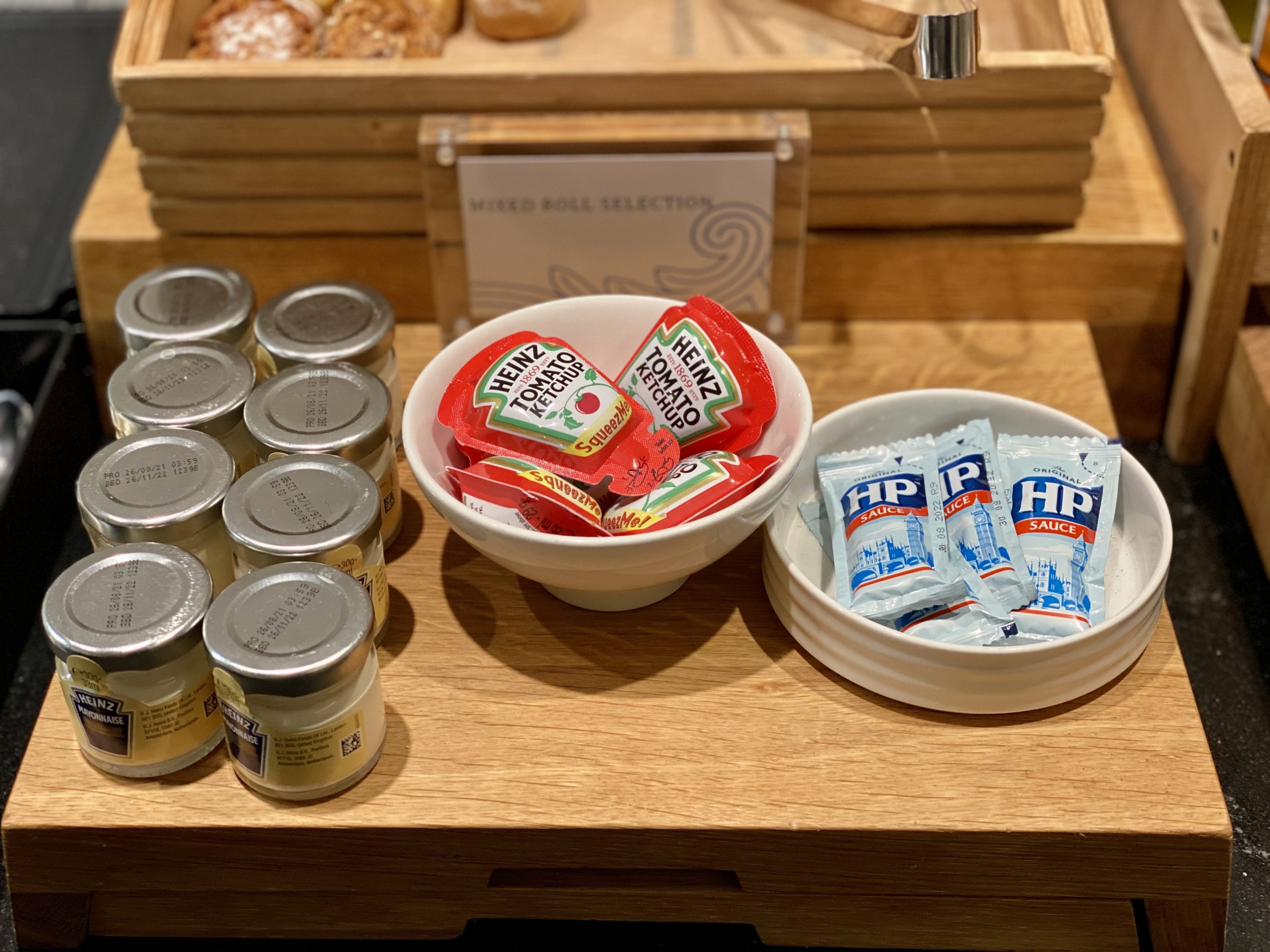 American Express Centurion Lounge Heathrow Terminal 3 miniature condiments