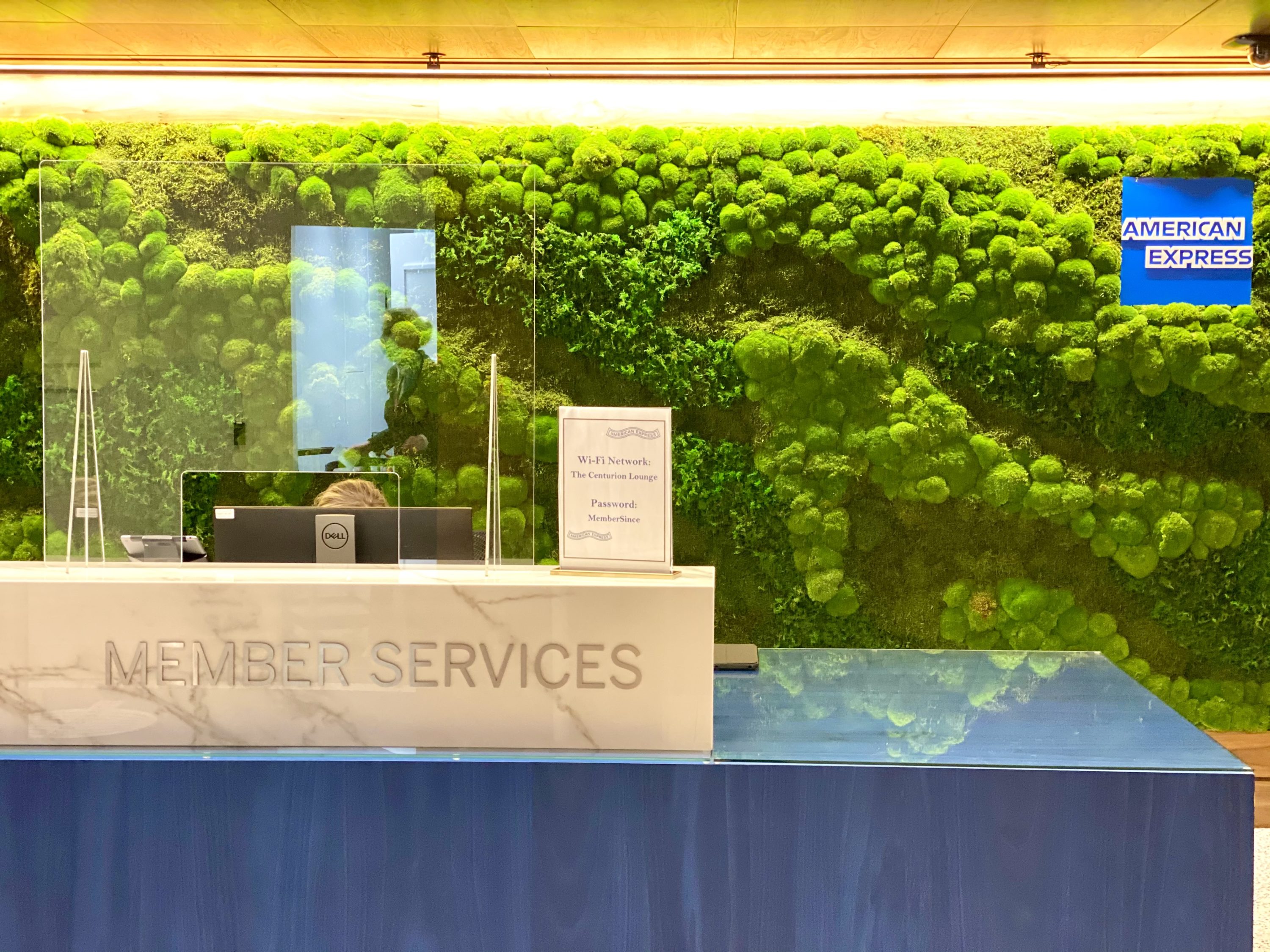 American Express Centurion Lounge Heathrow Terminal 3 reception