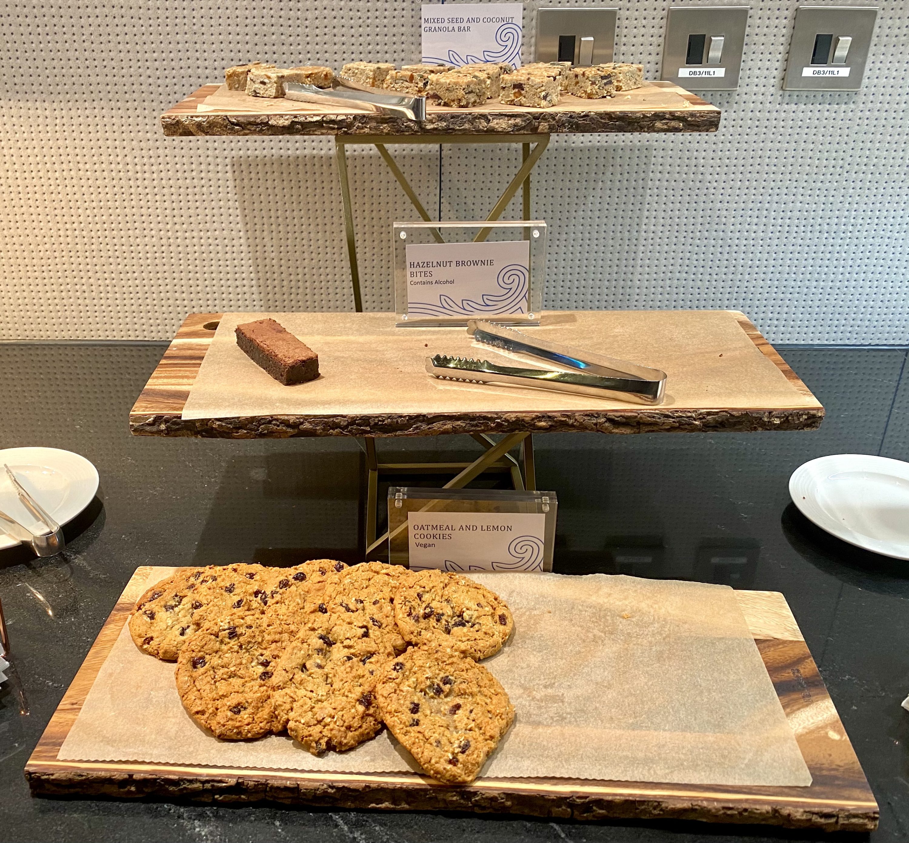 American Express Centurion Lounge Heathrow Terminal 3 sweet snacks