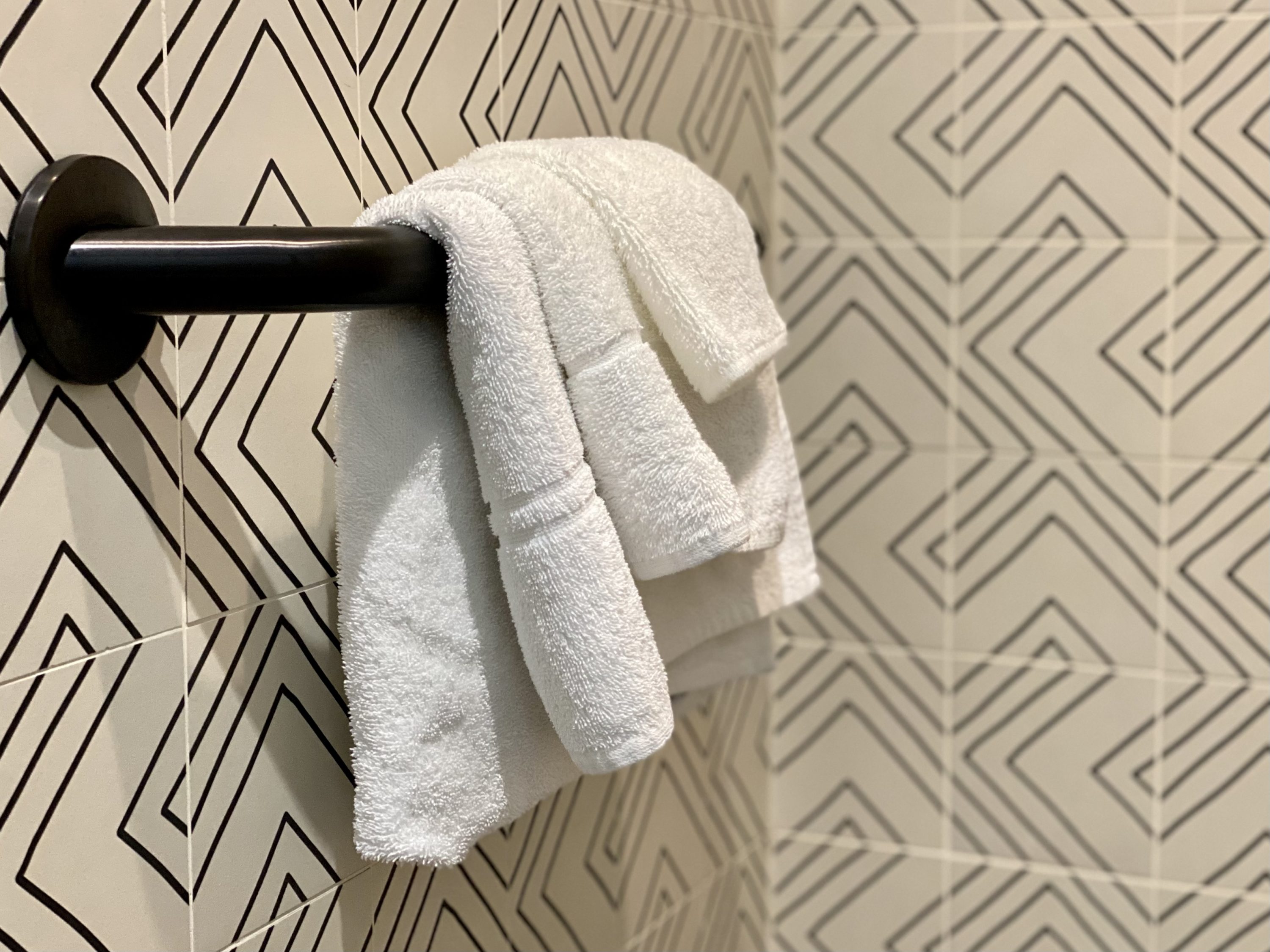 American Express Centurion Lounge Heathrow Terminal 3 towels