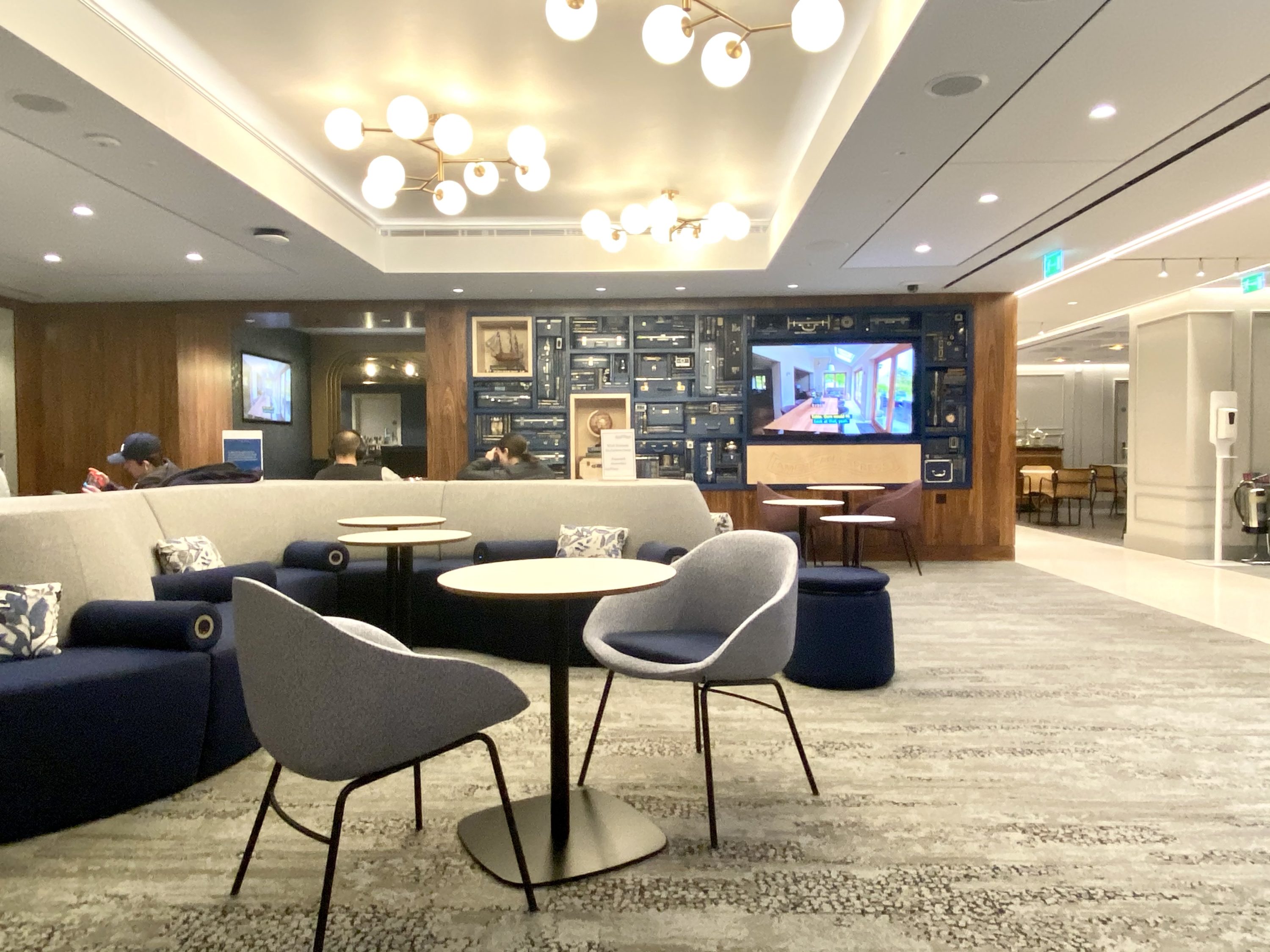 American Express Centurion Lounge Heathrow Terminal 3 view from relaxation through to dining area