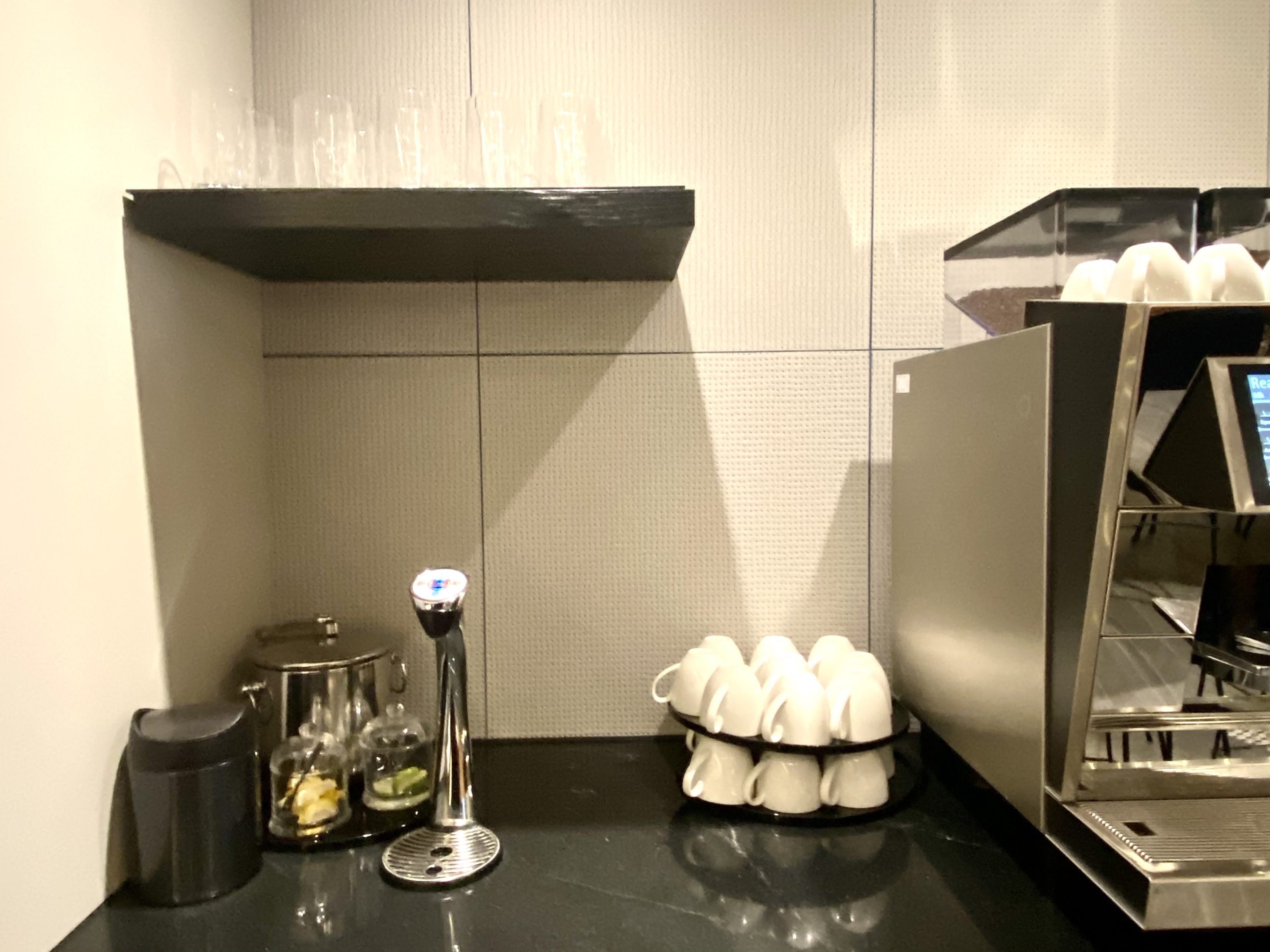 American Express Centurion Lounge Heathrow Terminal 3 water refill area