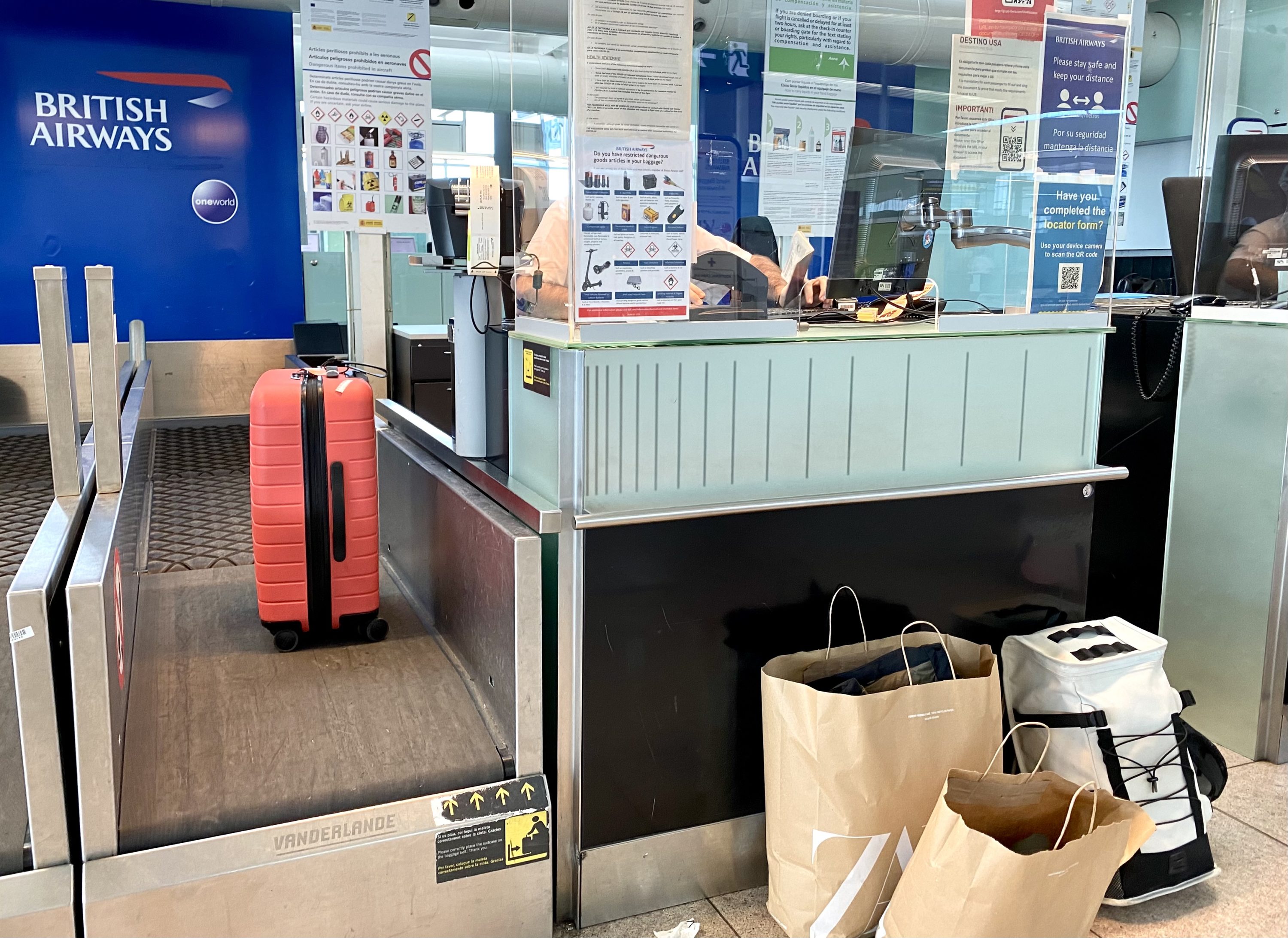 British Airways Club Europe A321neo British Airways check in desk