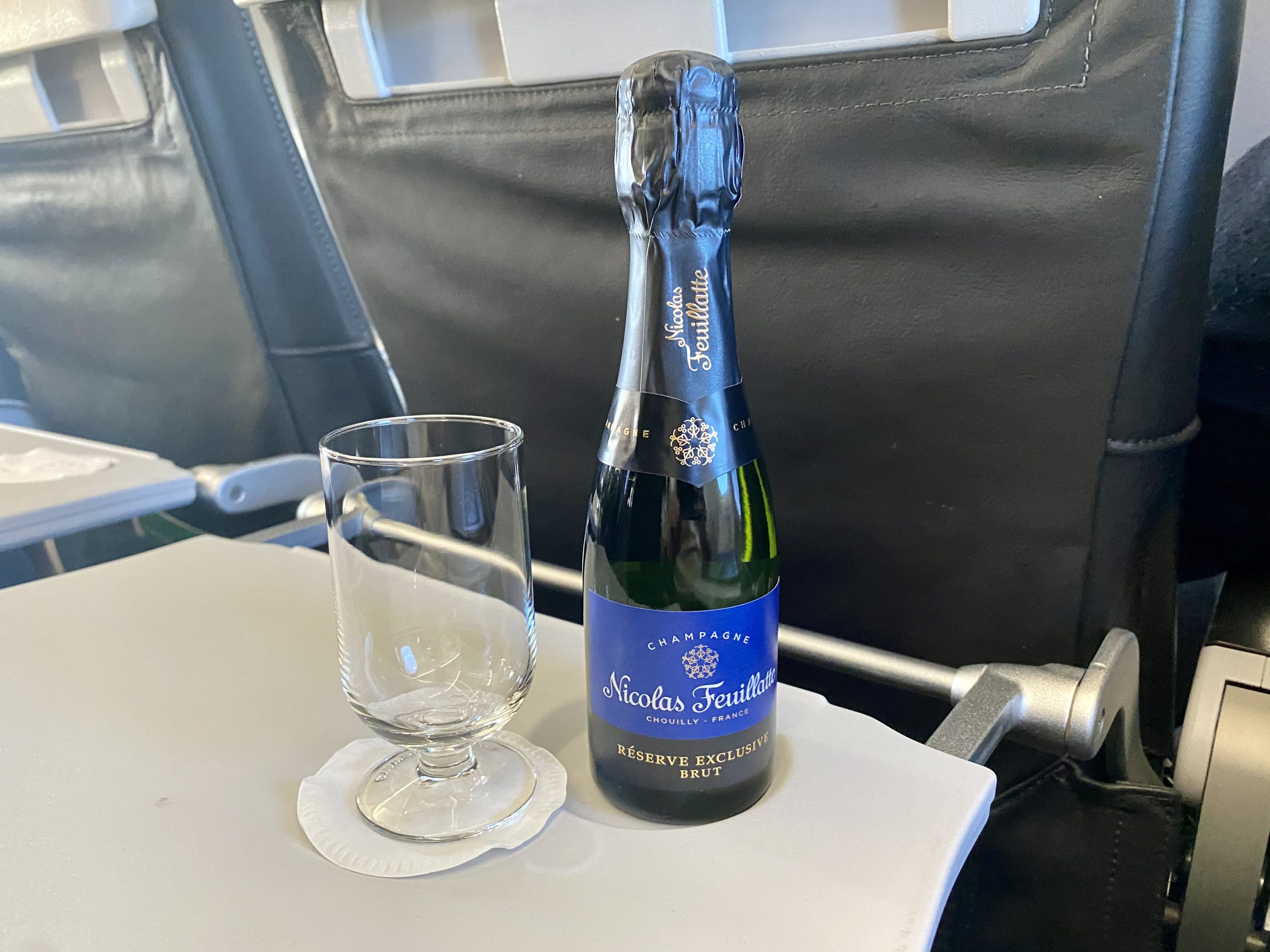 British Airways Club Europe A321neo Nicholas Feuillatte Champagne