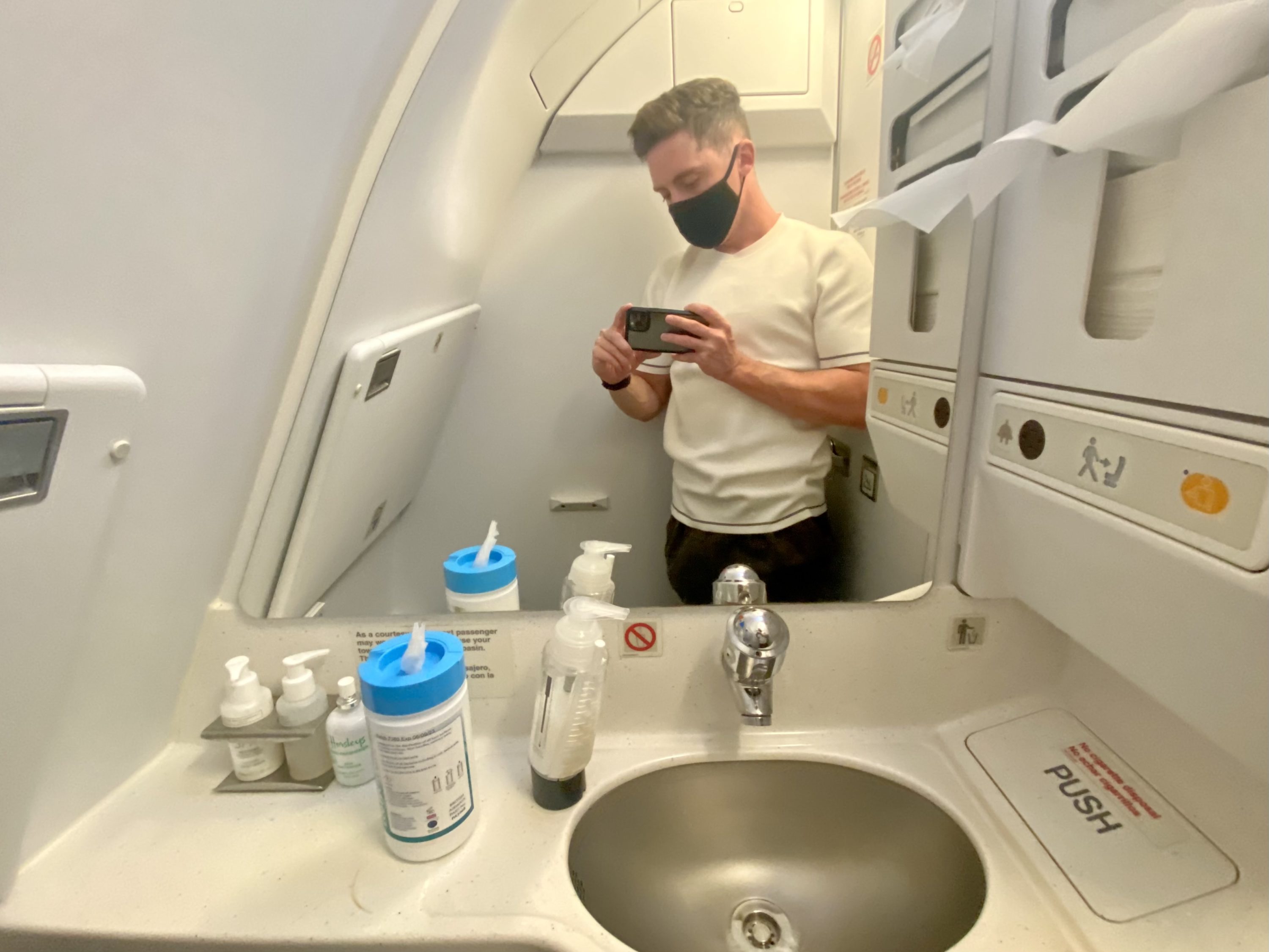 British Airways Club Europe A321neo bathroom