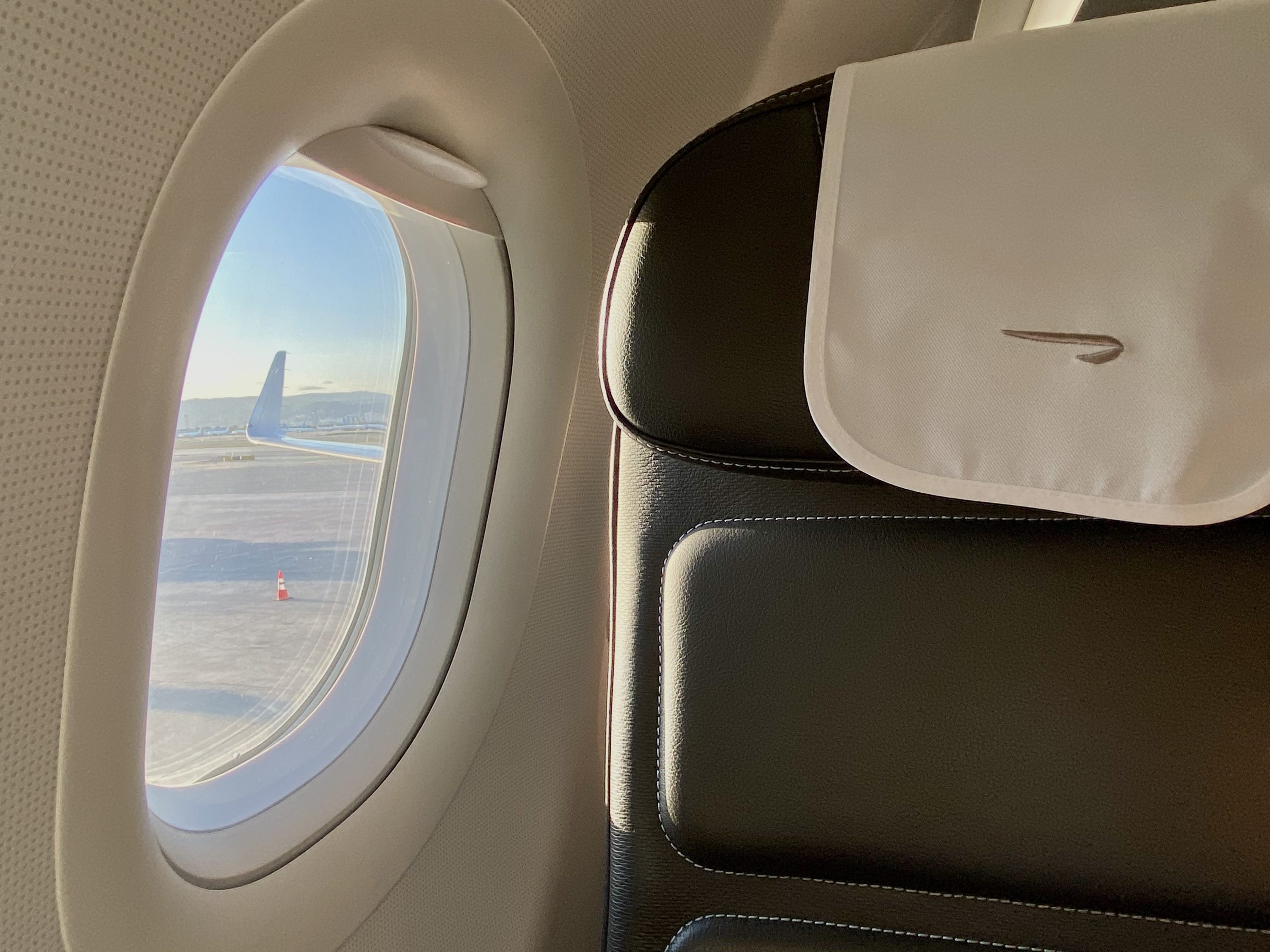 British Airways Club Europe A321neo headrest