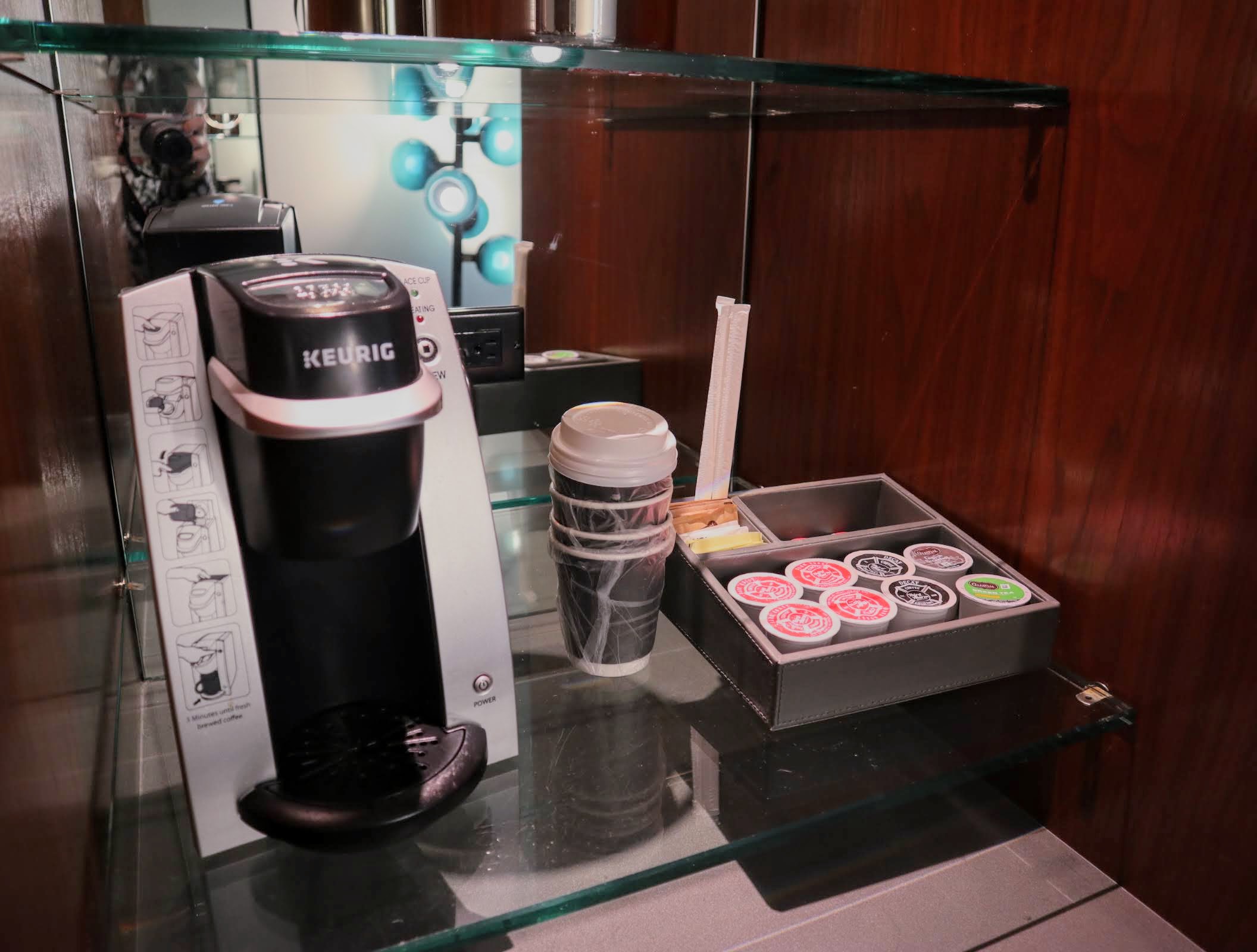 Coffee set up in room