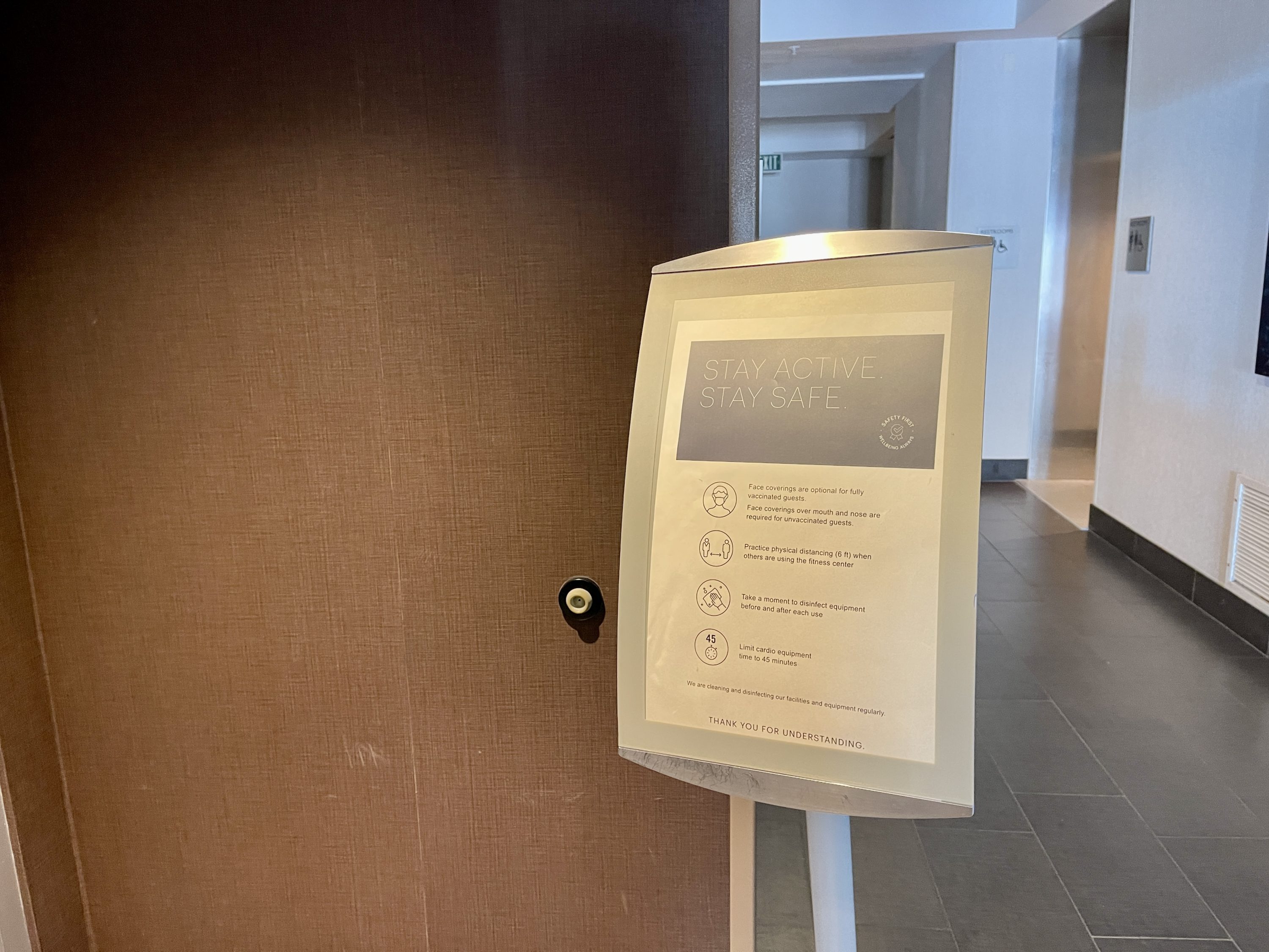 Manchester Grand Hyatt San Diego COVID-19 signage
