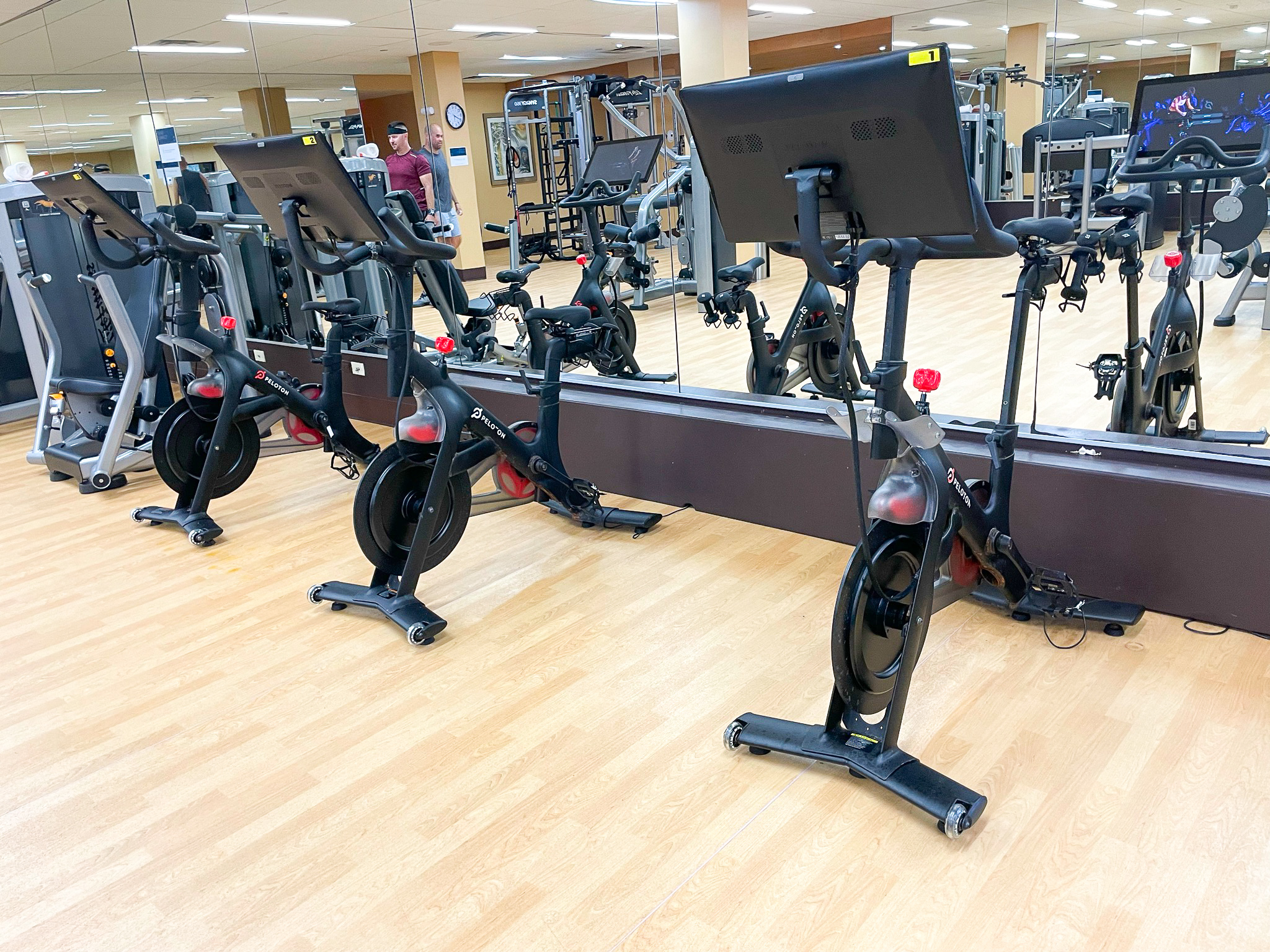 Peloton bikes at the gym at the Hyatt Regency Grand Cypress Orlando