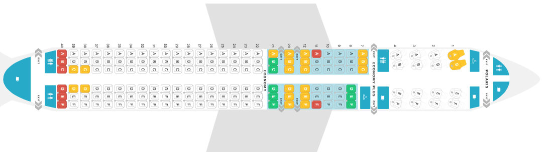 United's Boeing 757 layout