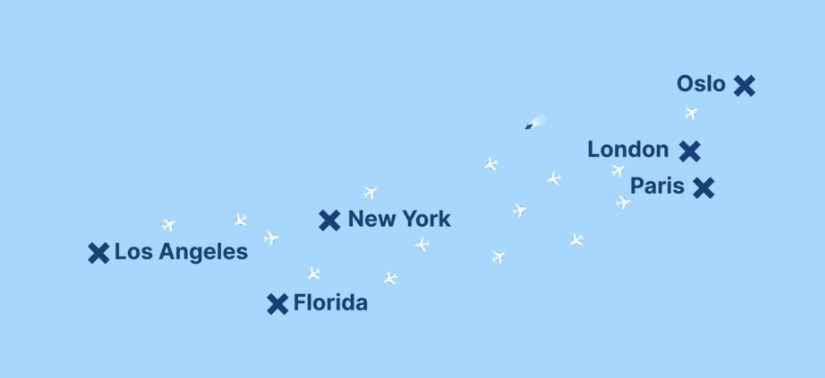 Norse Atlantic's planned destinations
