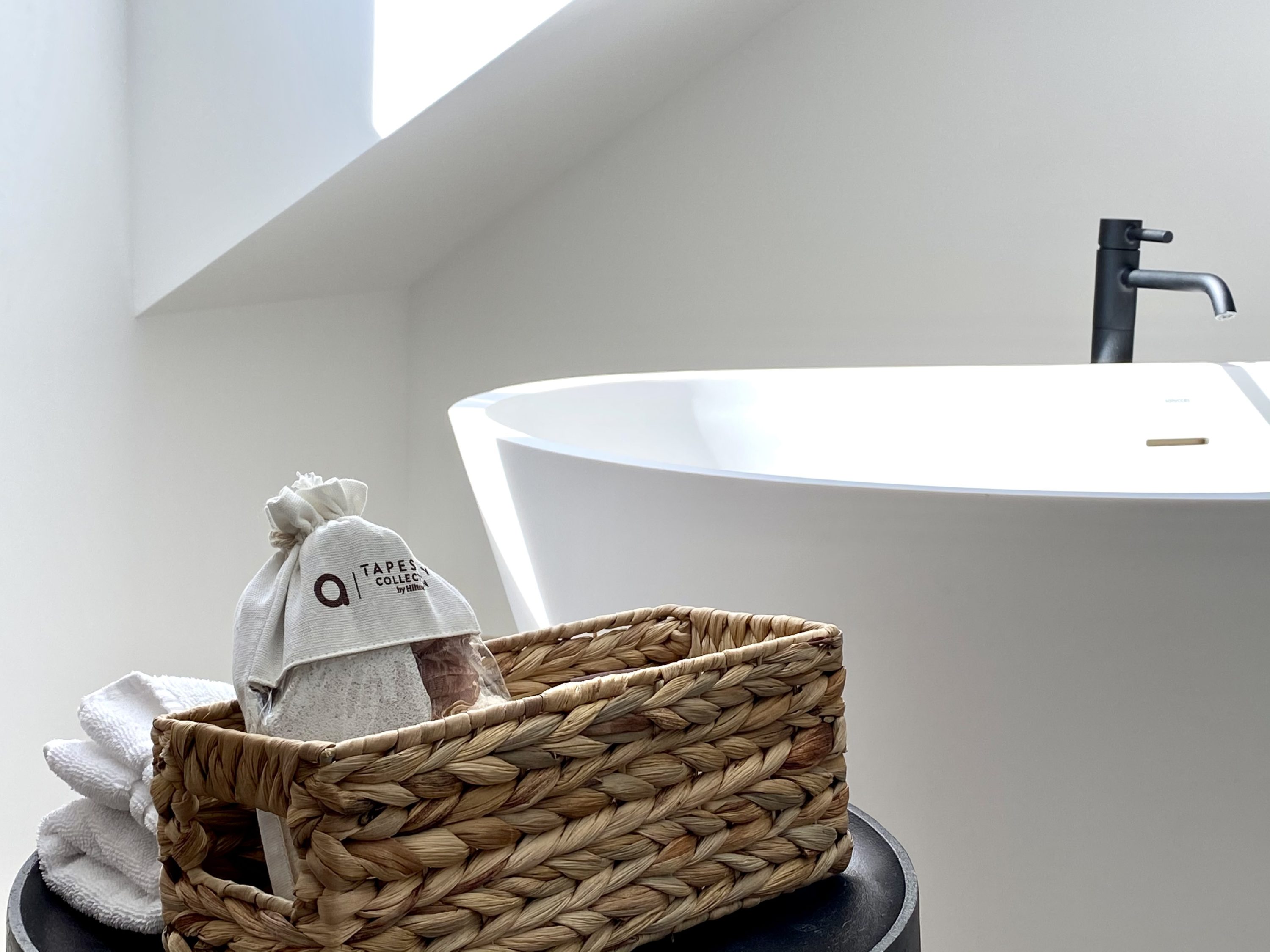 The Atocha Hotel Madrid Tapestry Collection by Hilton El Atochal Penthouse bath amenities and tub