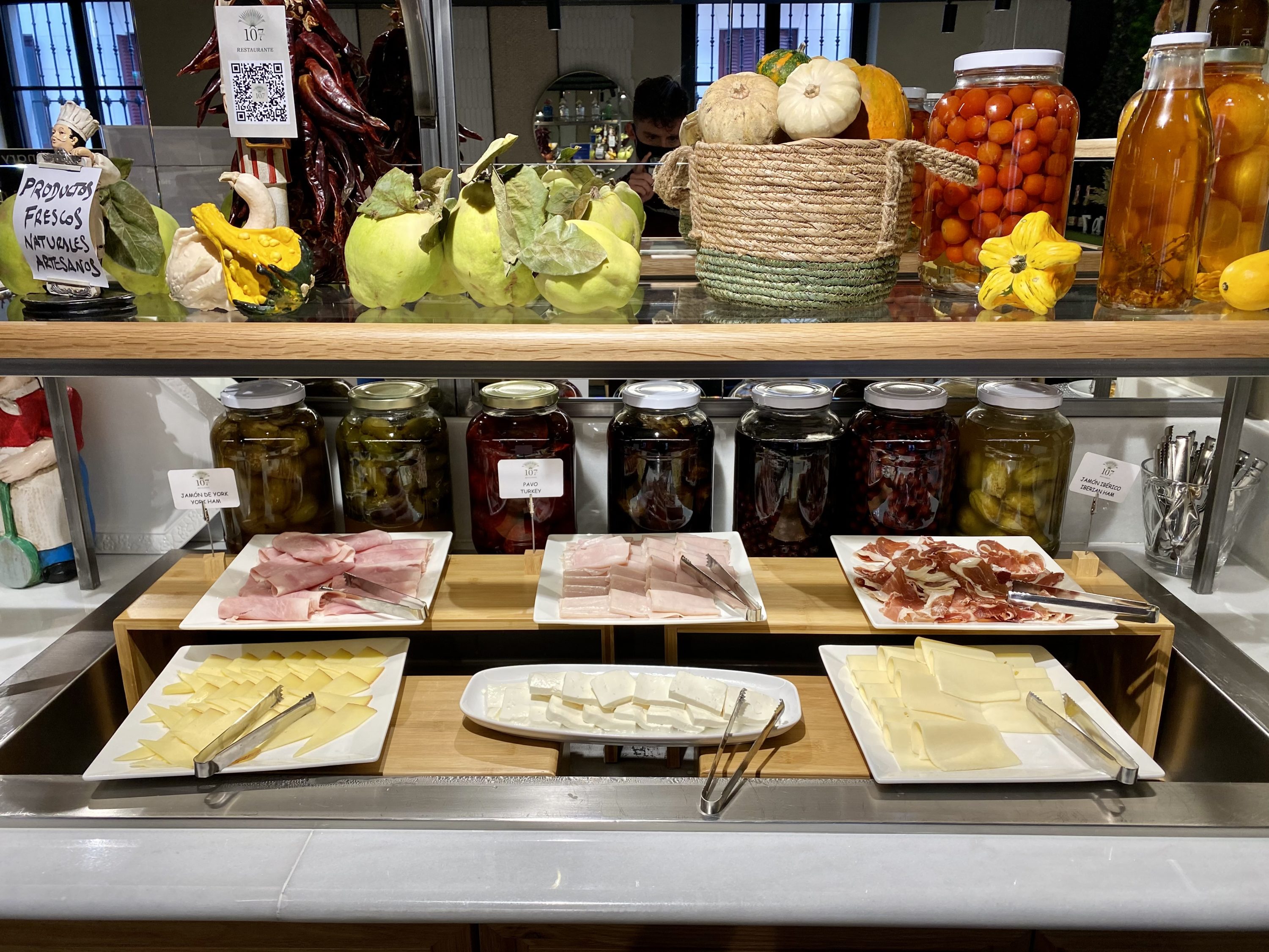 The Atocha Hotel Madrid Tapestry Collection by Hilton breakfast cheese and cold cuts