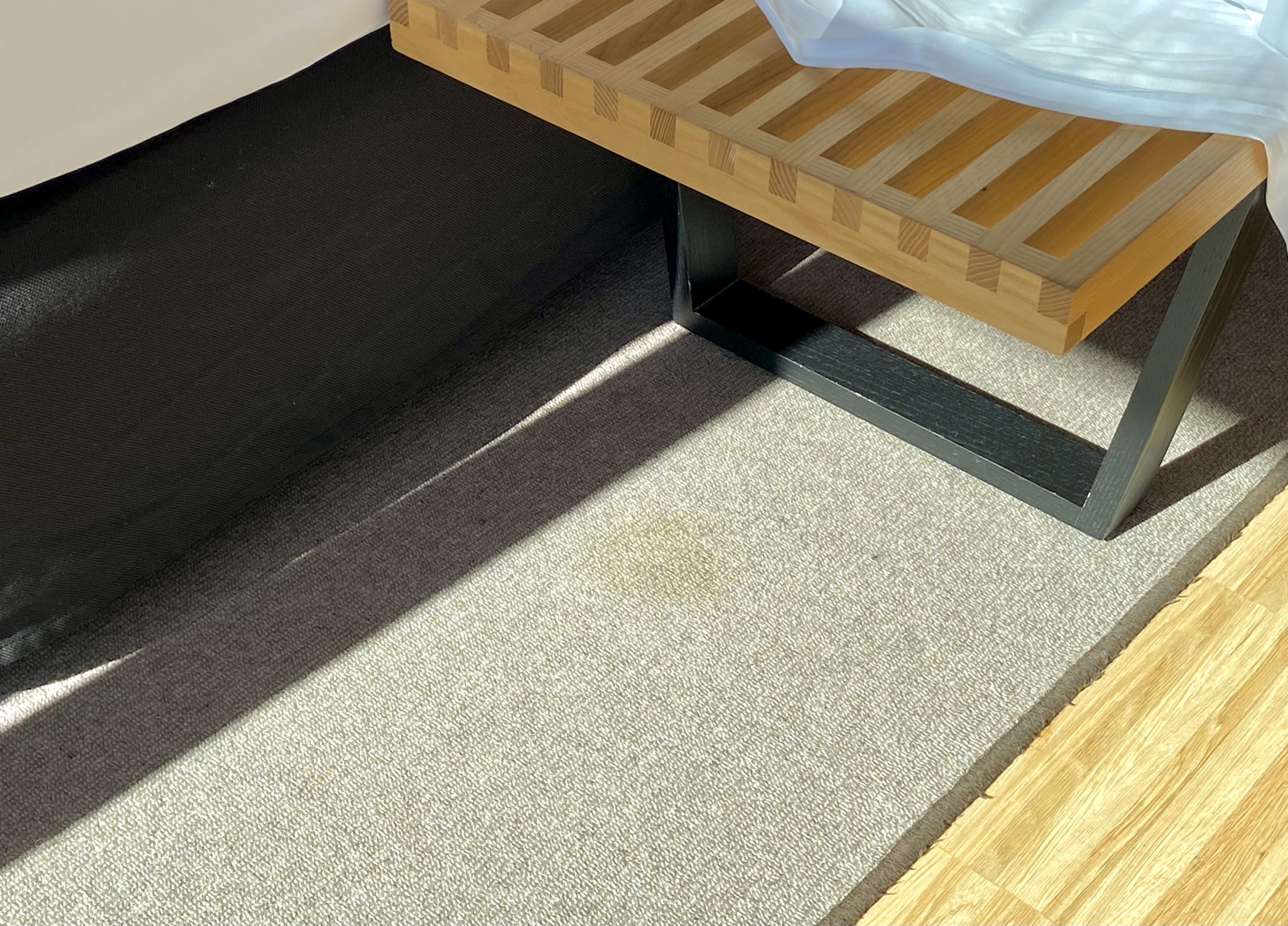 Alexandra Hotel Barcelona Curio Collection by Hilton bedroom carpet stain
