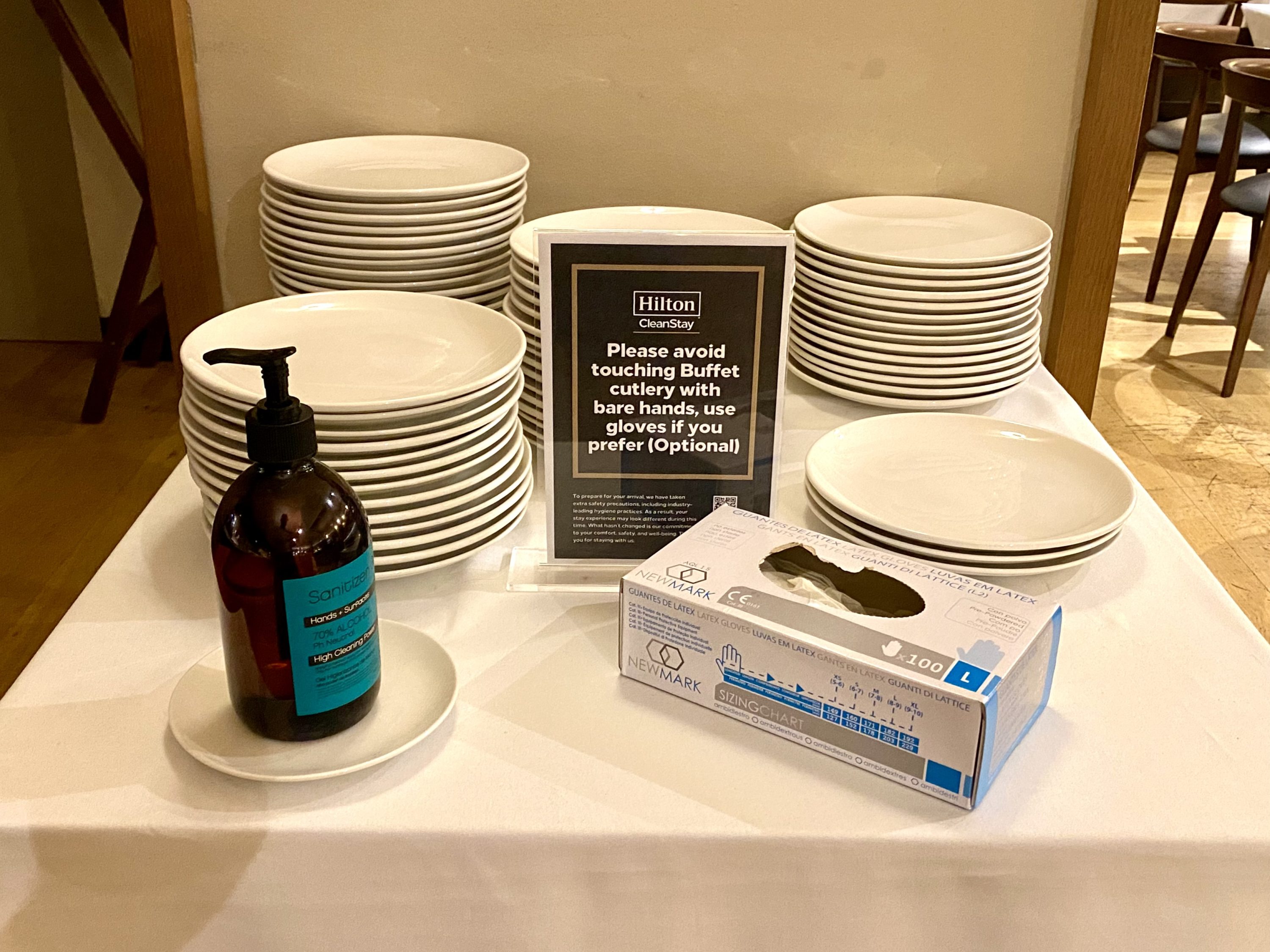 Alexandra Hotel Barcelona Curio Collection by Hilton option gloves at breakfast buffet