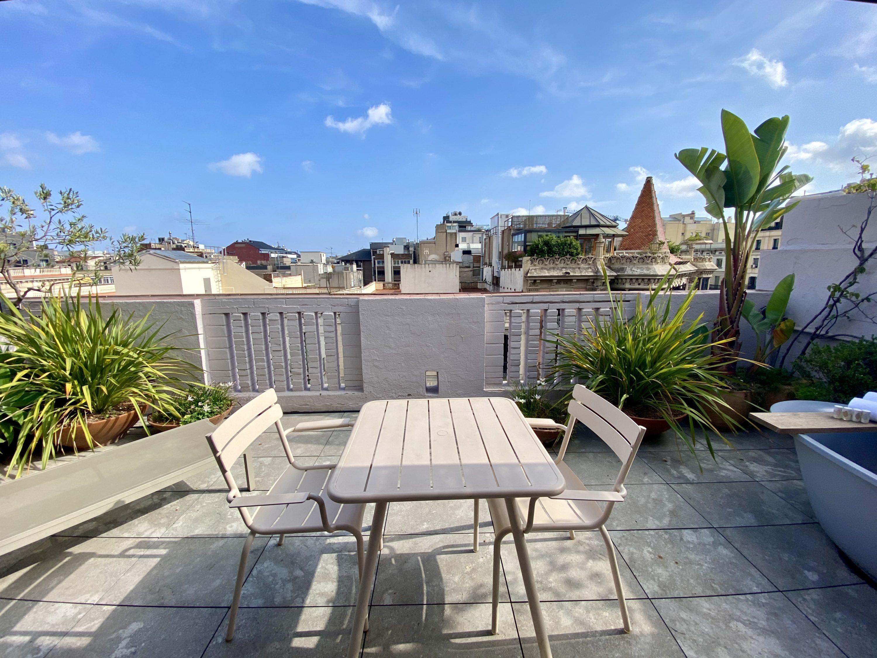 Alexandra Hotel Barcelona Curio Collection by Hilton terrace and view over rooftops