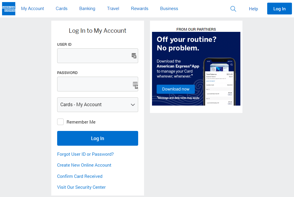 Amex Login