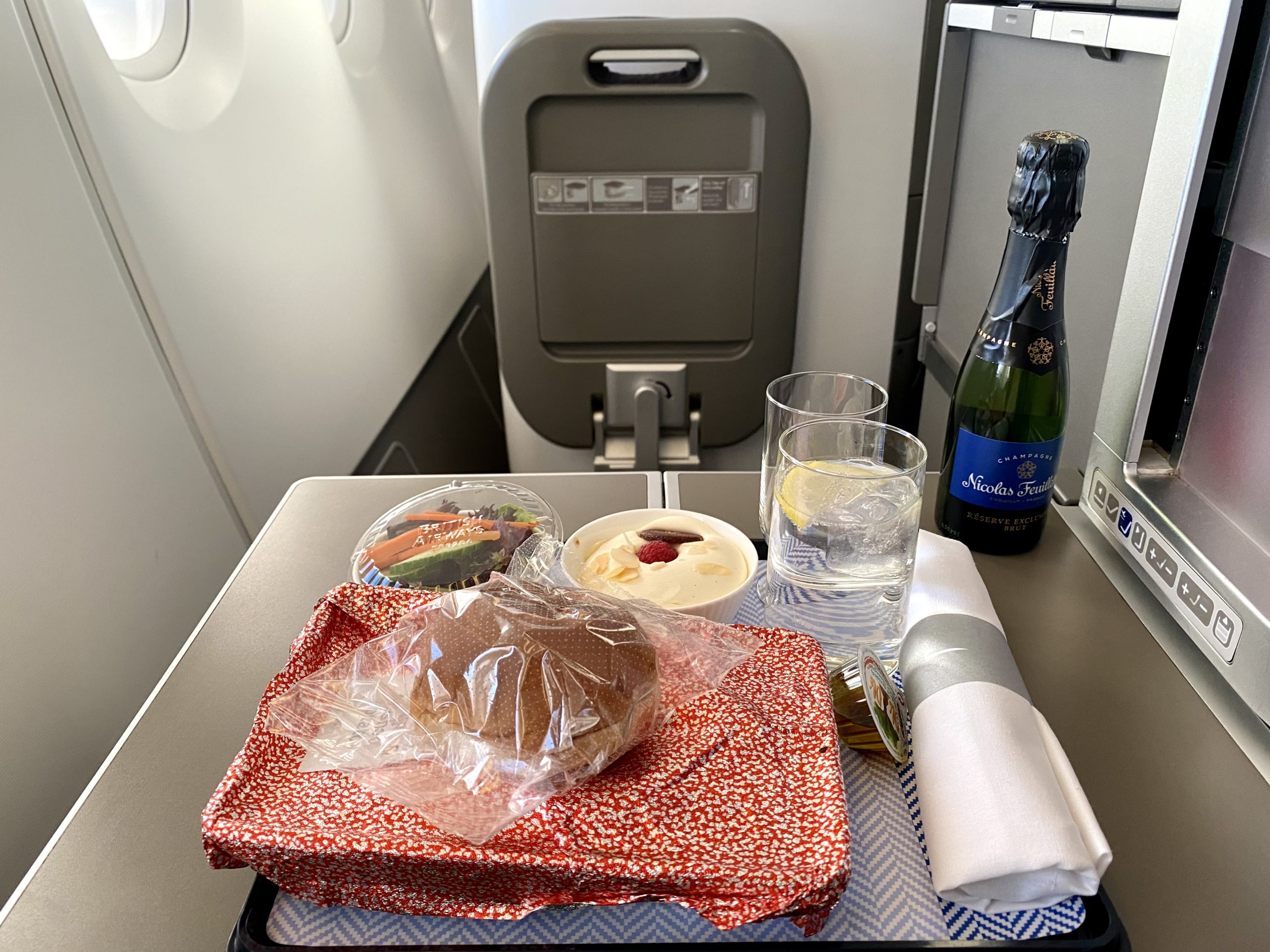 British Airways Club Europe A380 Club Europe meal service