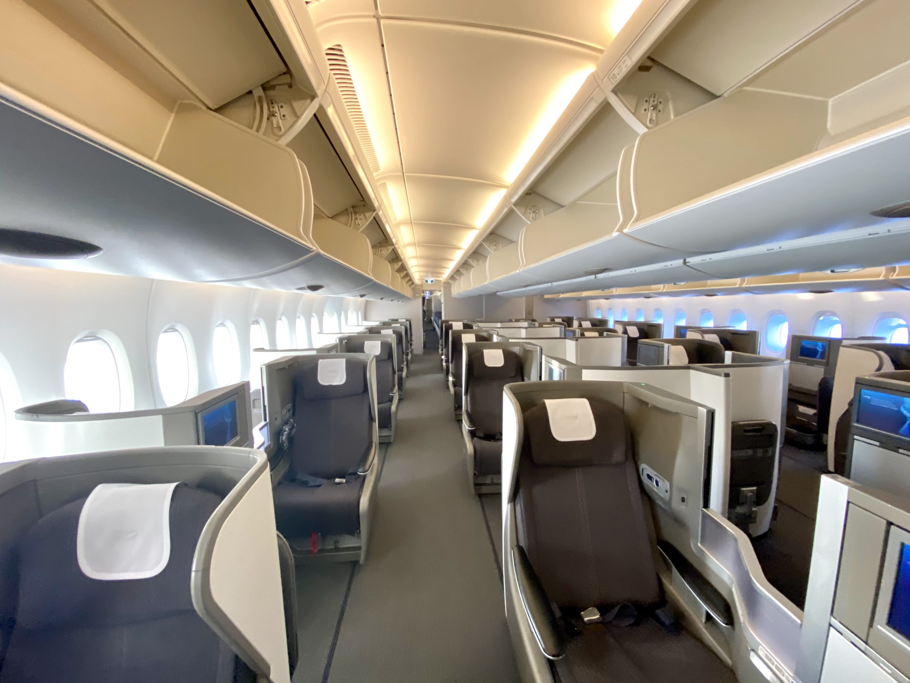 British Airways Club Europe A380 Club World lower deck cabin