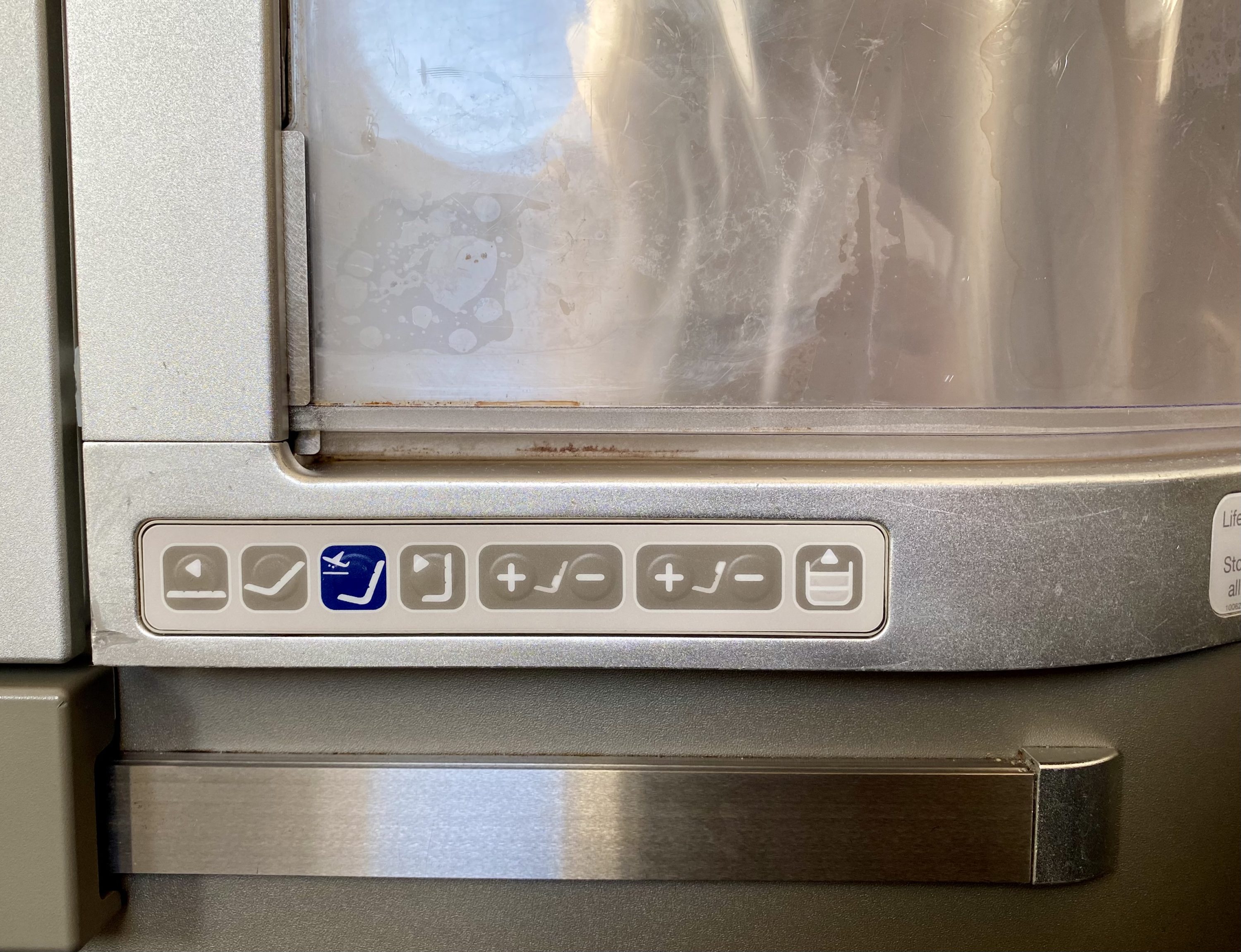British Airways Club Europe A380 Club World seat 13K seat controls and divider