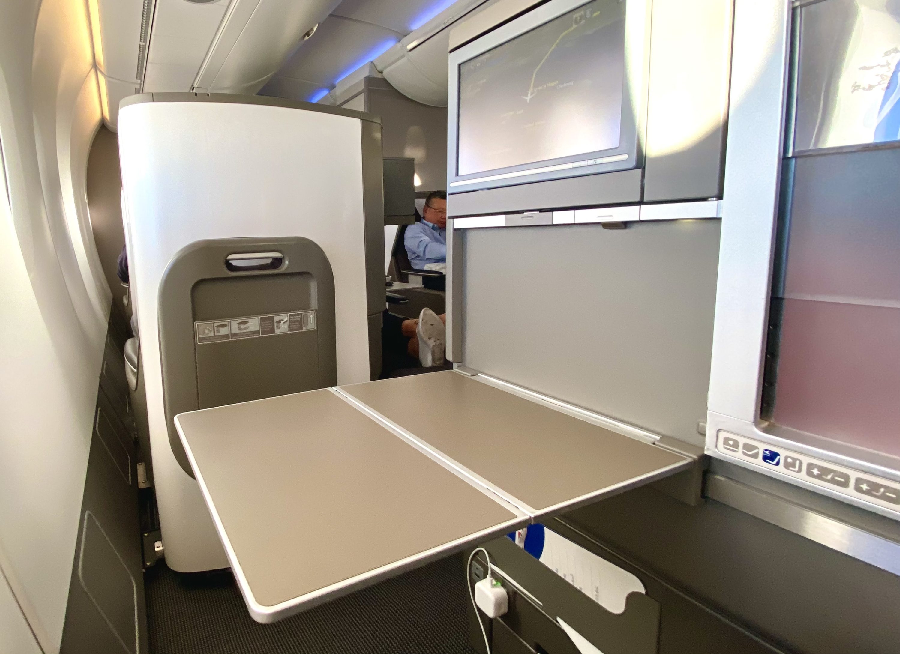 British Airways Club Europe A380 Club World tray table