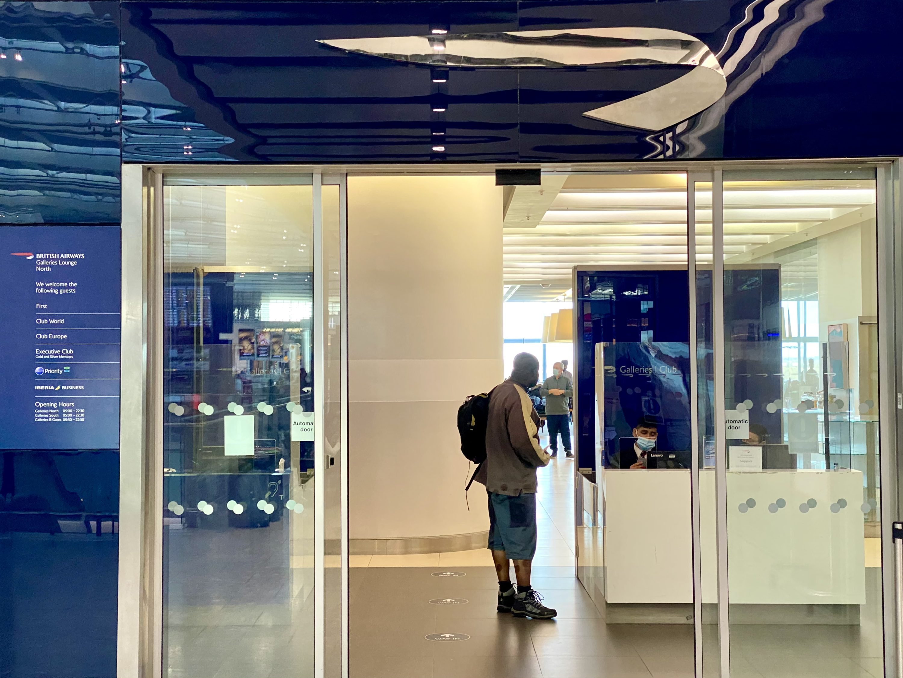 British Airways Club Europe A380 Heathrow Terminal 5 Galleries North Lounge entrance