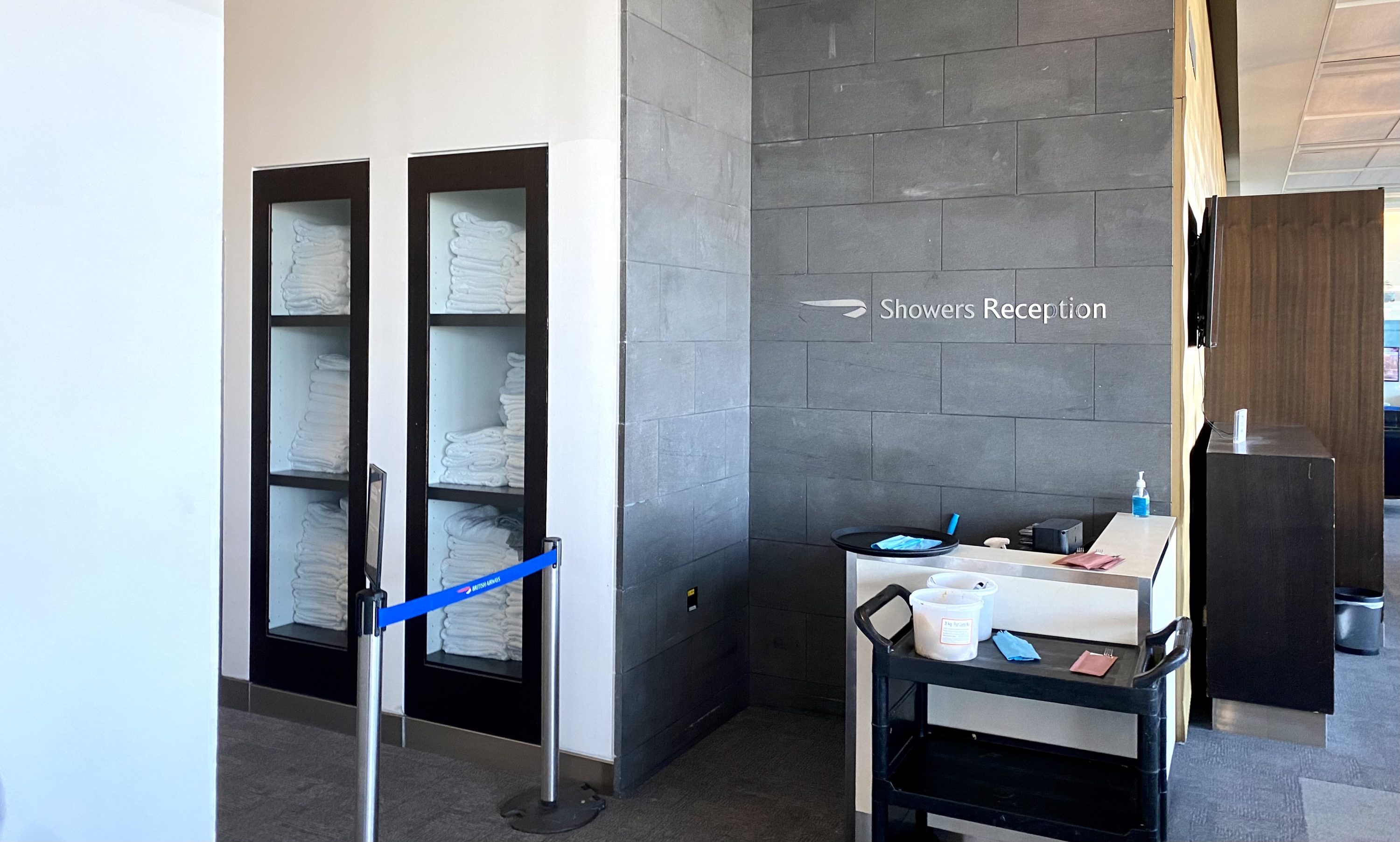 British Airways Club Europe A380 Heathrow Terminal 5 Galleries North Lounge shower reception