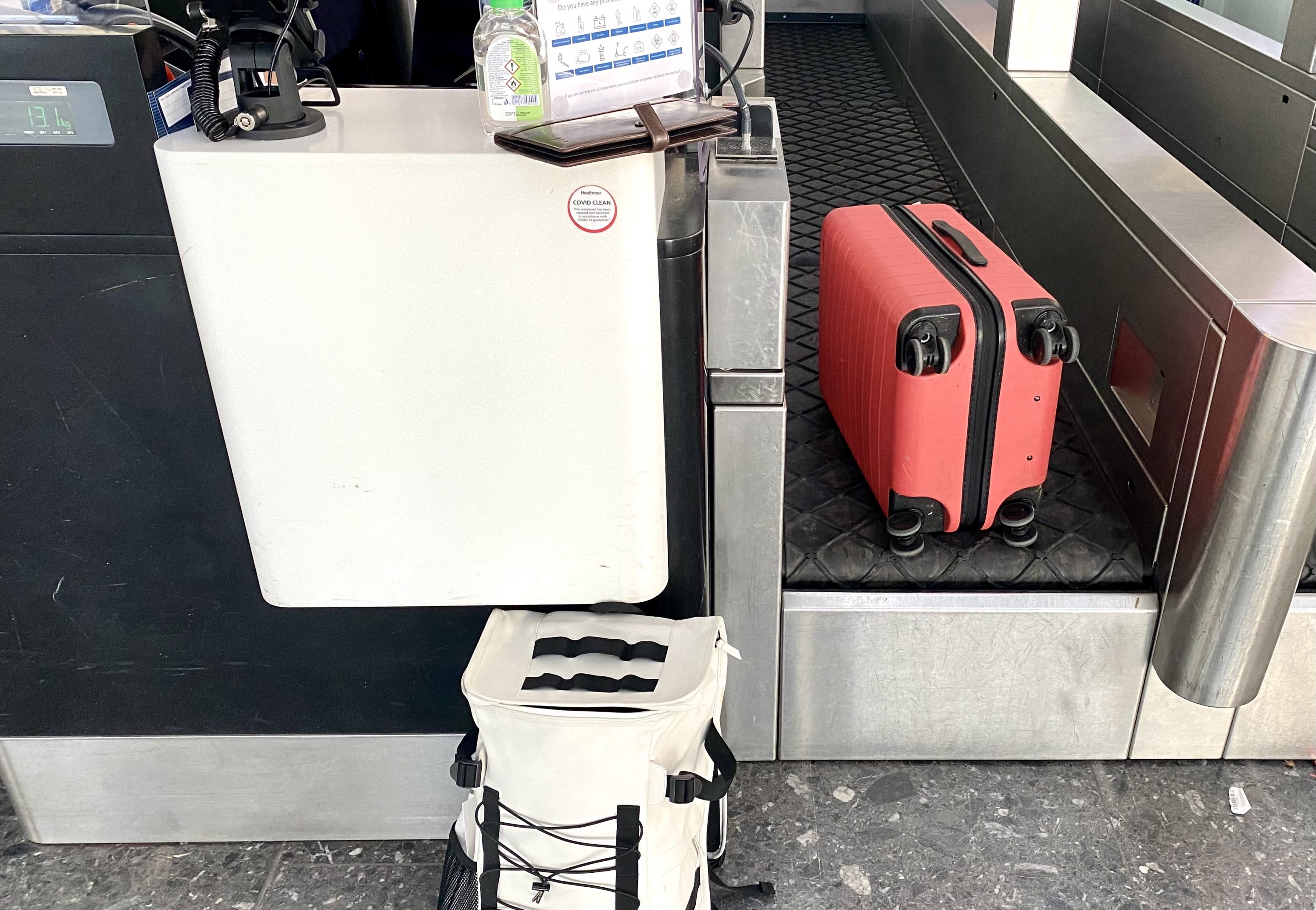 British Airways Club Europe A380 Heathrow Terminal 5 business class bag drop