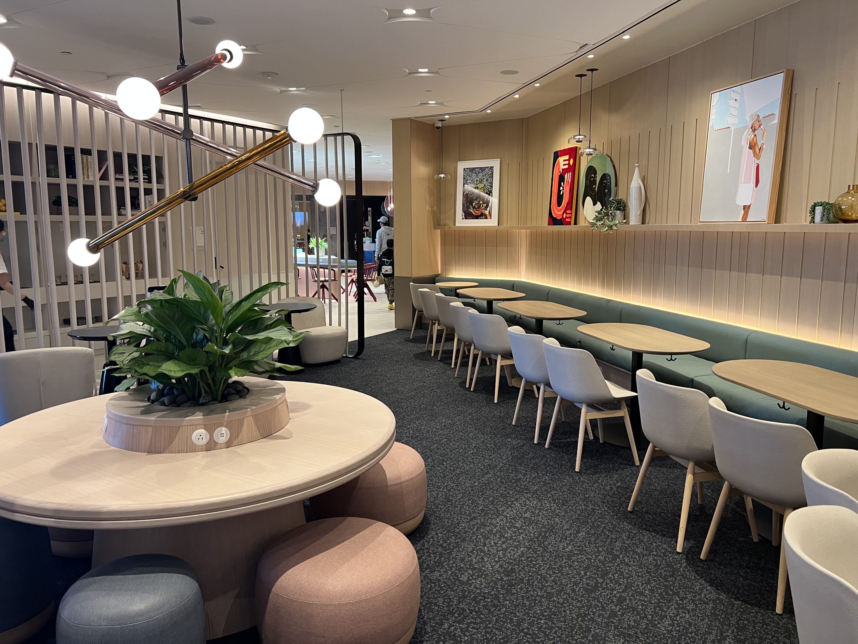 Capital One Lounge DFW Table Seating