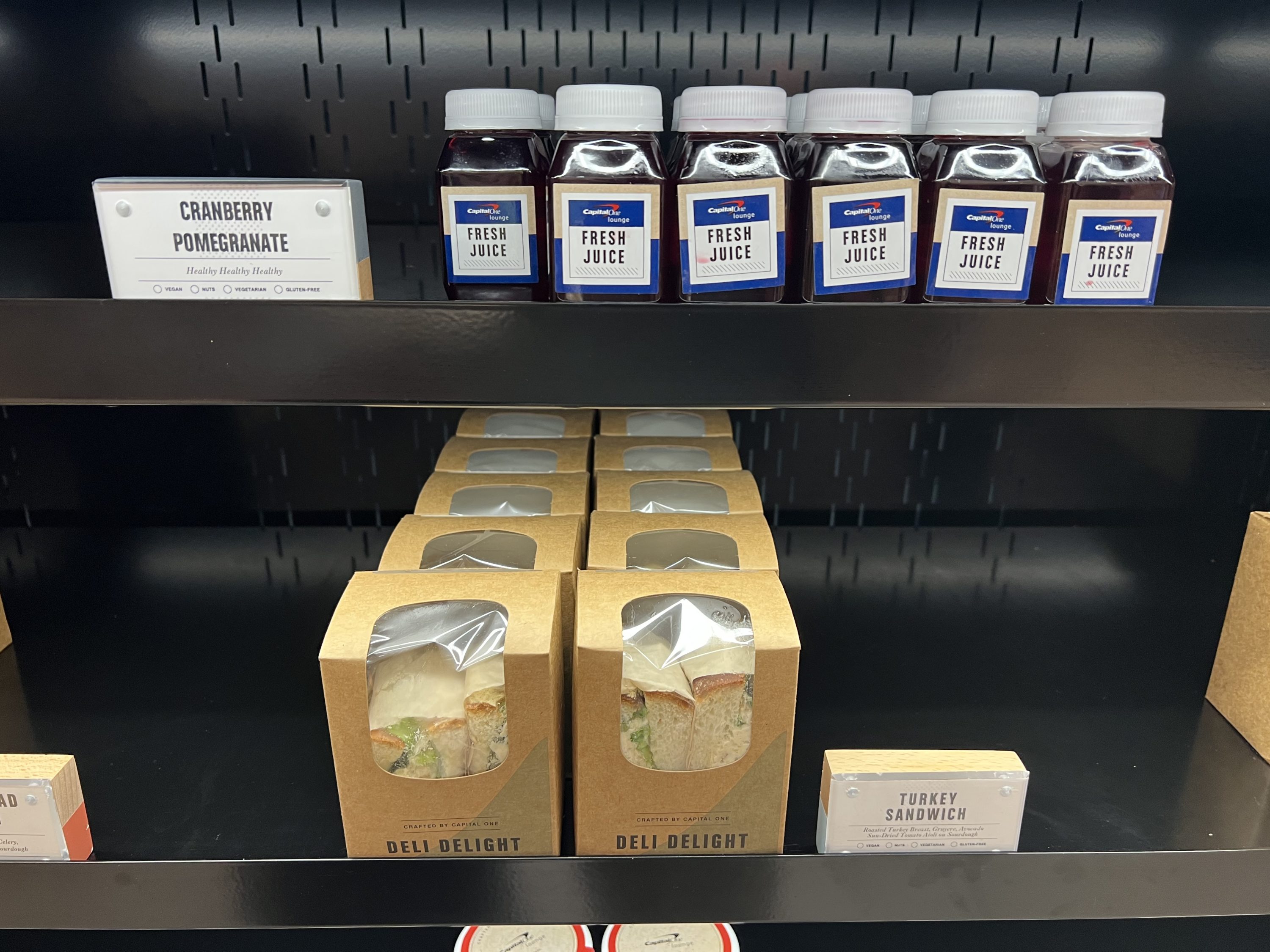 Capital One Lounge DFW To Go Food Items