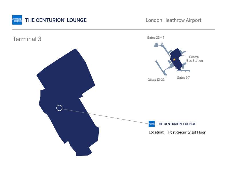 Centurion Lounge London LHR location