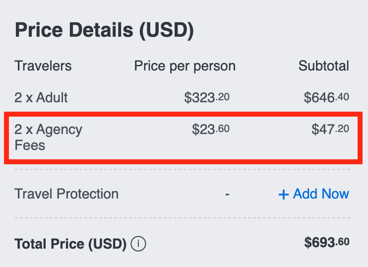 Cheapoair agency fees Cheapoair agency fees