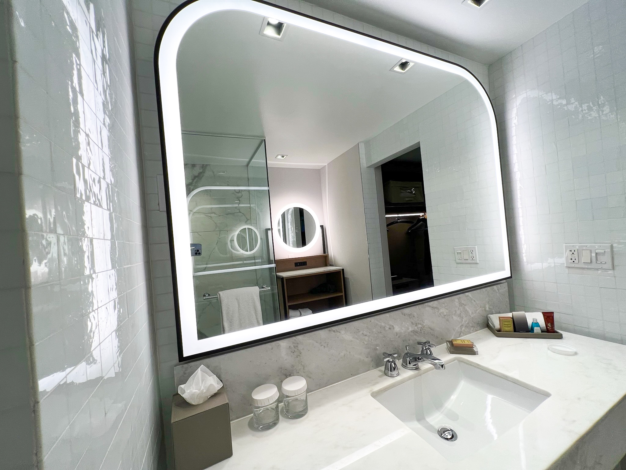 Conrad New York Midtown bathroom mirror