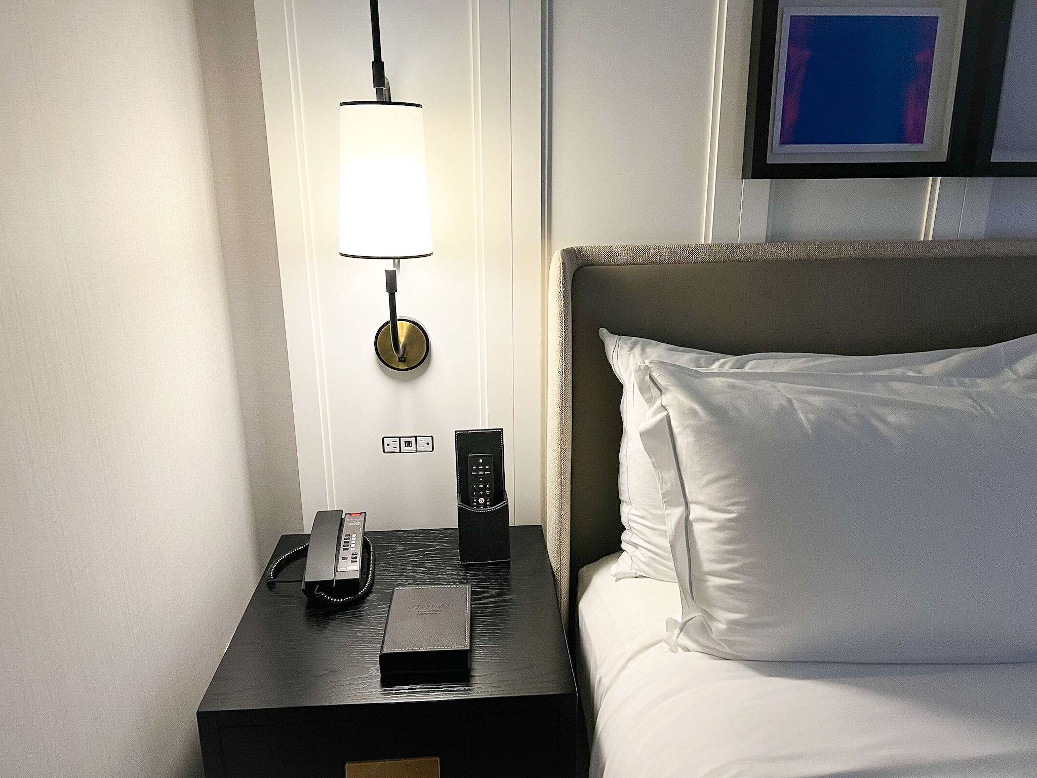 Conrad New York Midtown bedside table