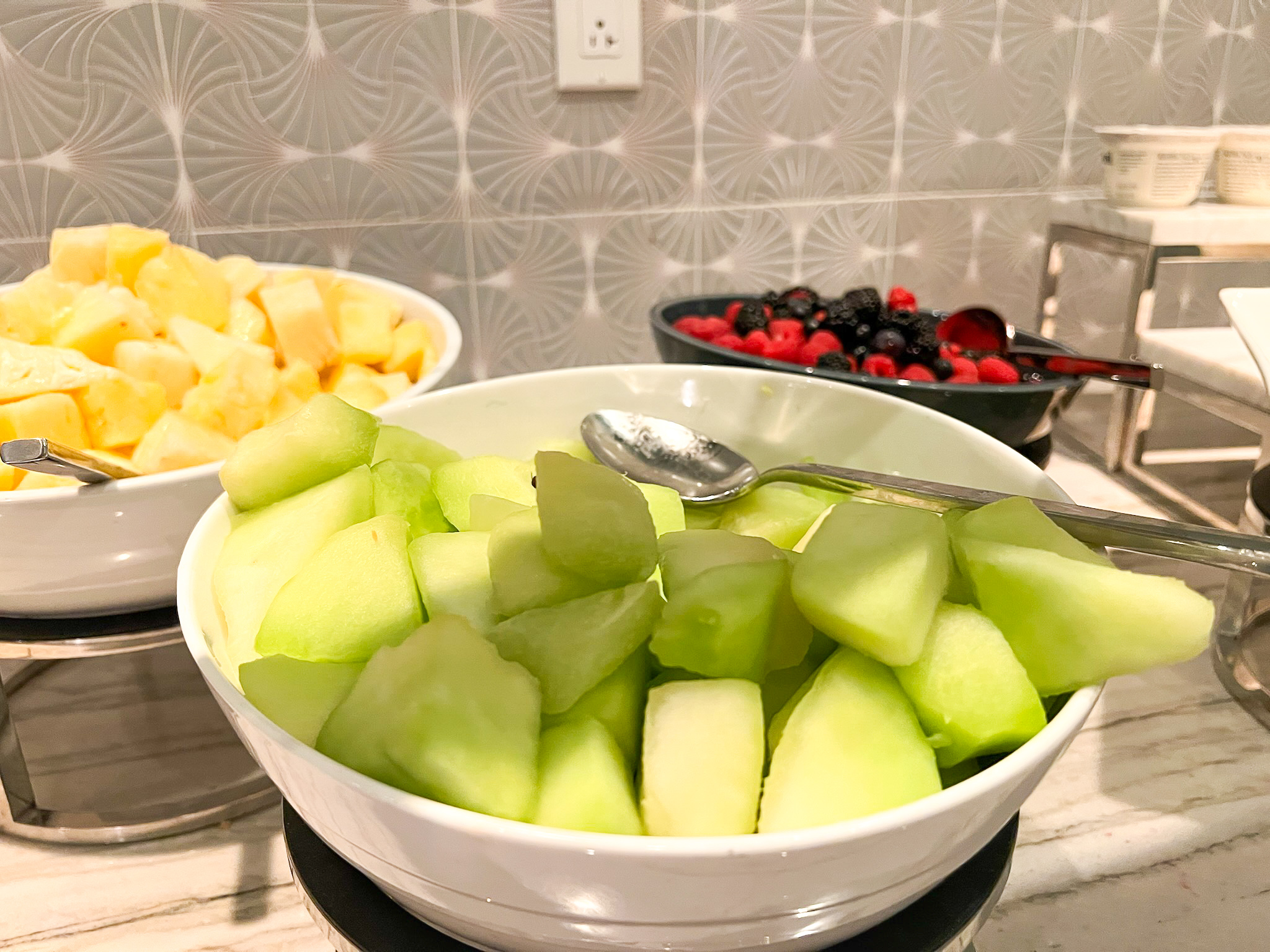 Conrad New York Midtown breakfast buffet fruit