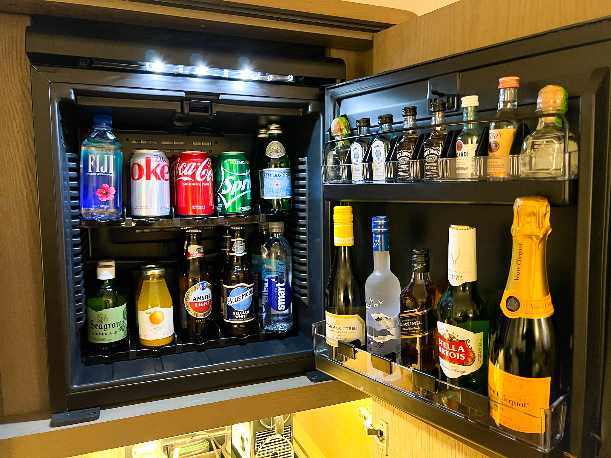 Conrad New York Midtown minibar drinks