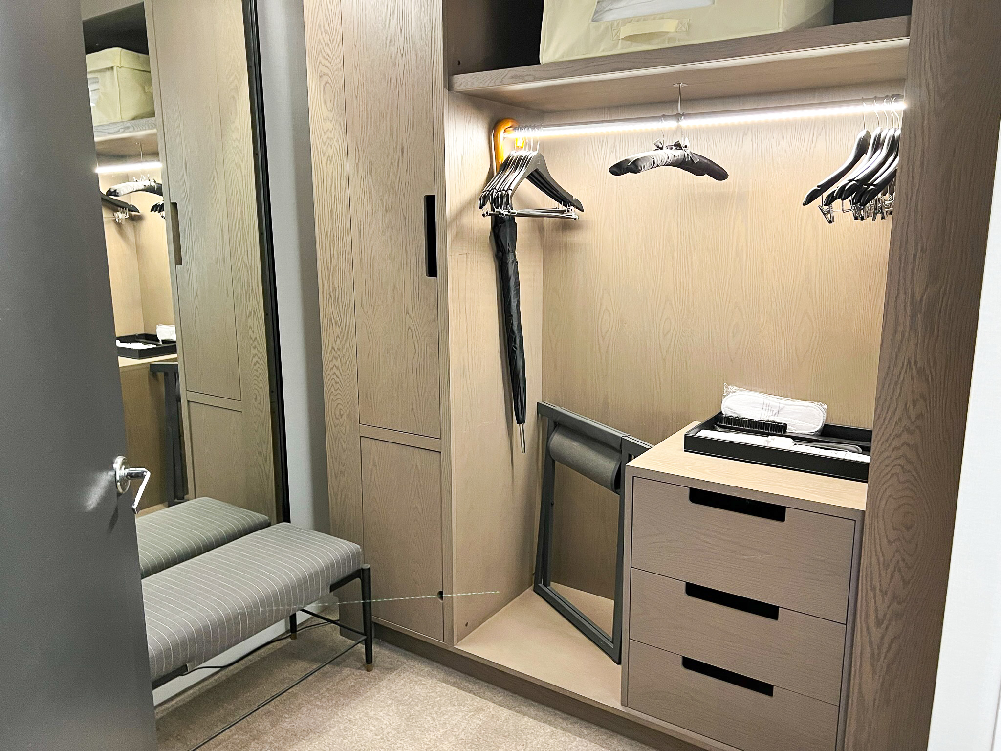 Conrad New York Midtown suite closet