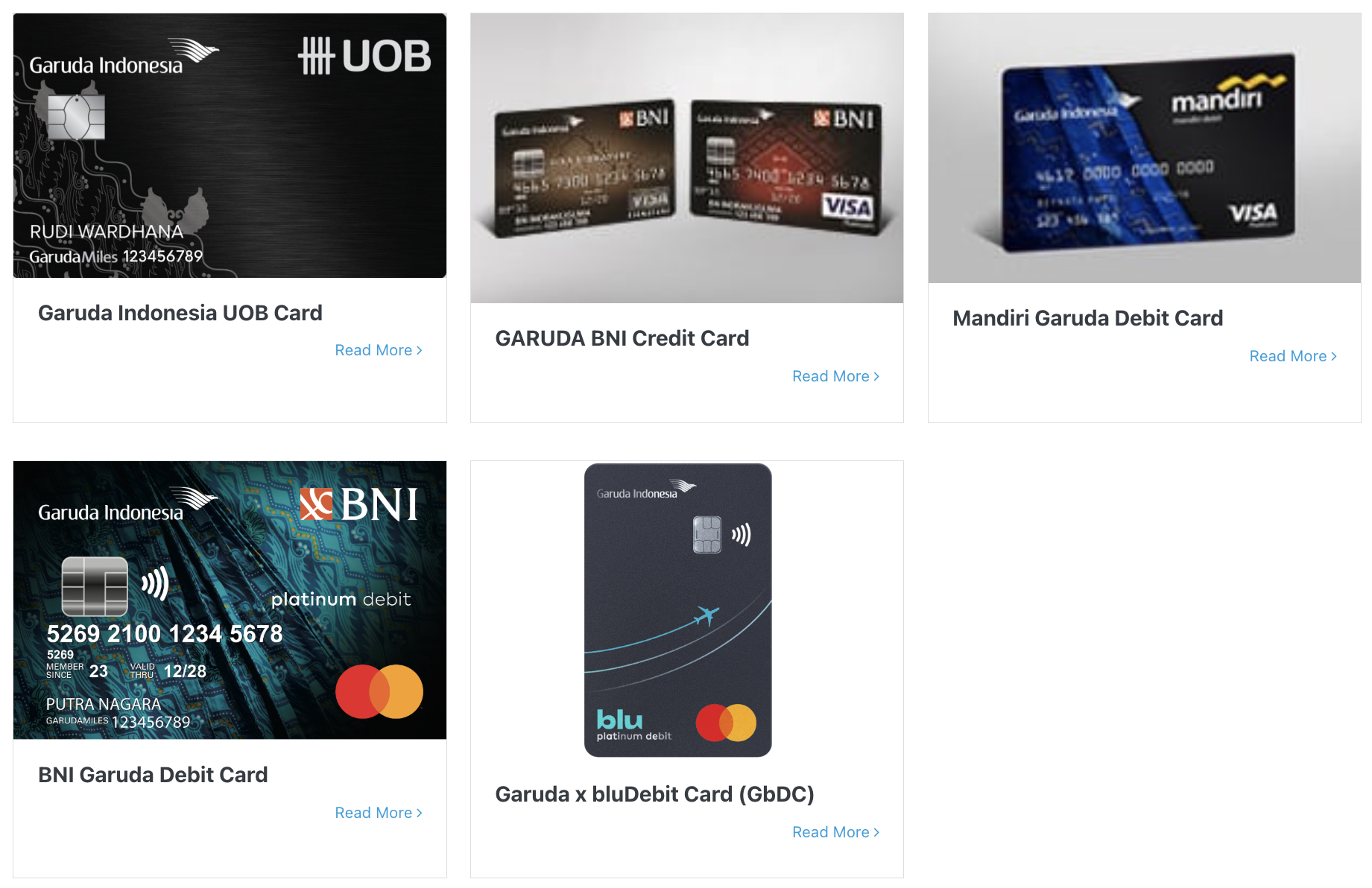 GarudaMiles co branded credit cards Garudamiles co branded credit card