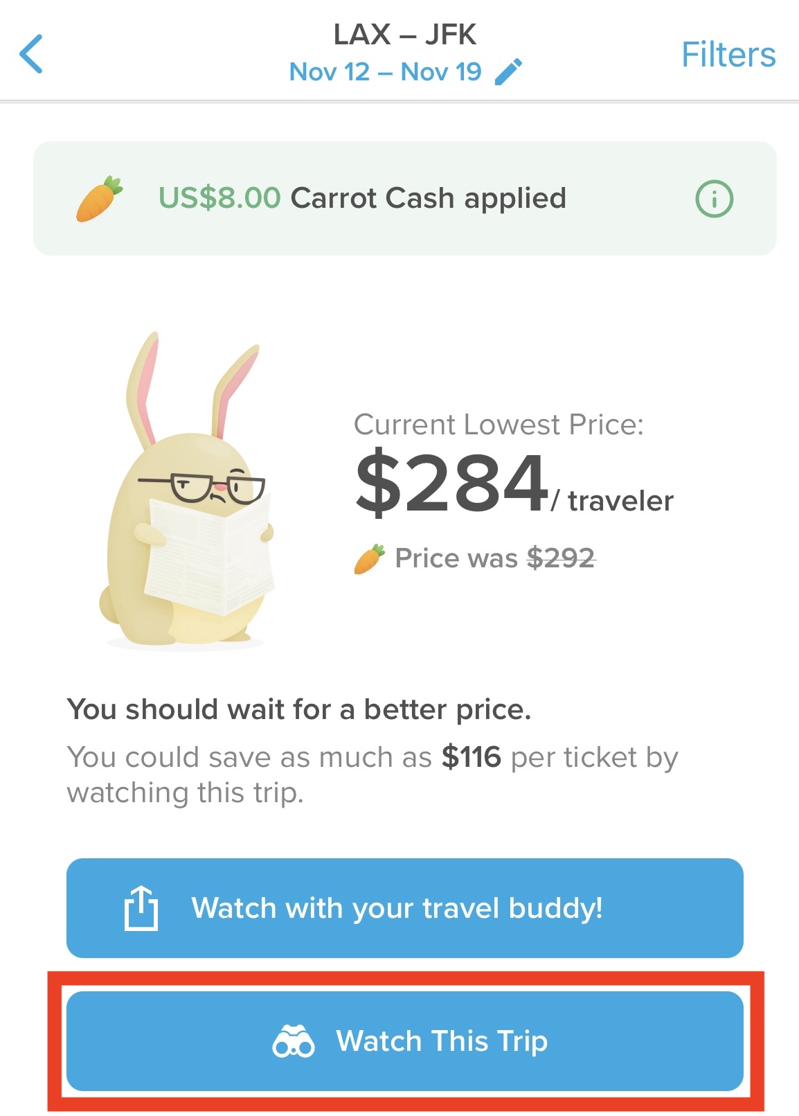Hopper flight alerts