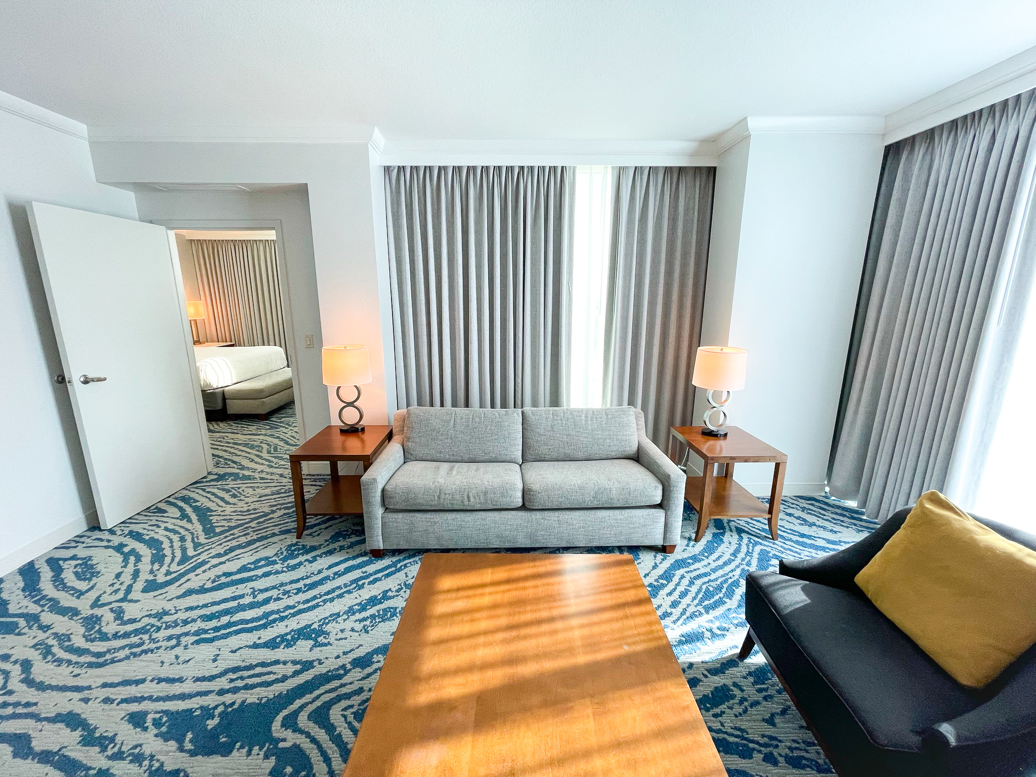 Hyatt Regency Orlando Suite sofa
