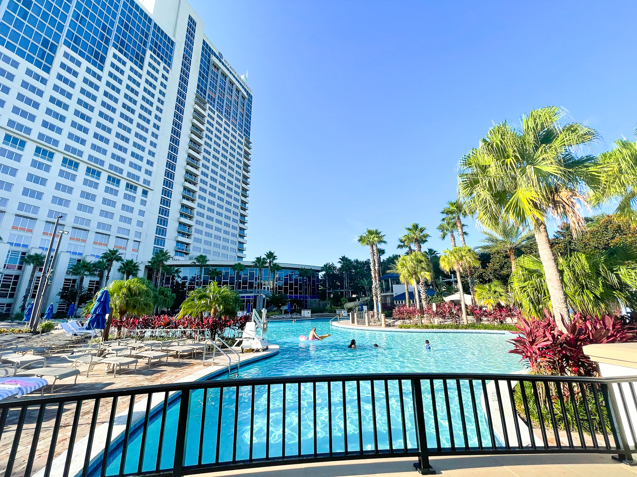 Hyatt Regency Orlando pool view from bridge