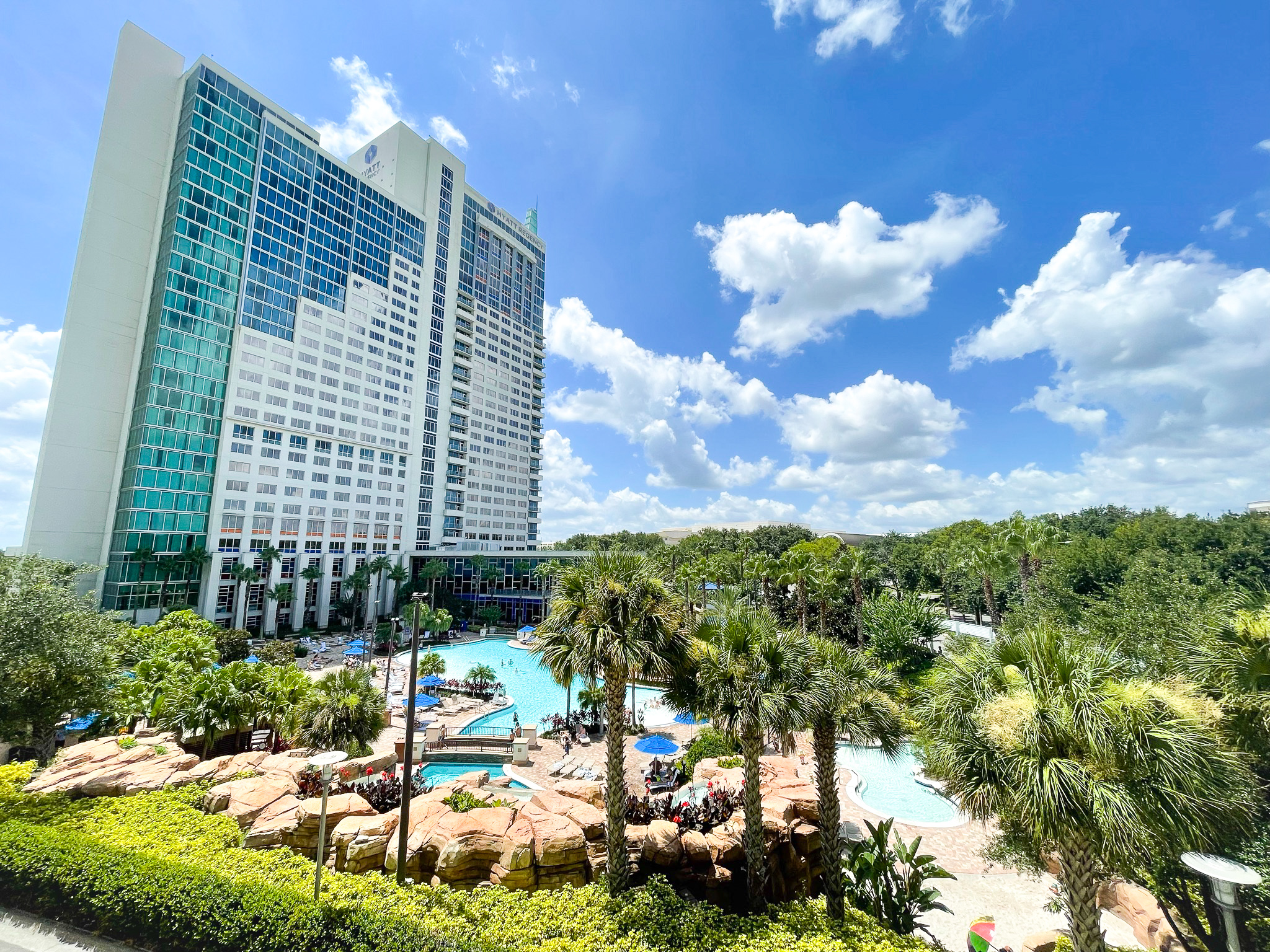 Hyatt Regency Orlando small pool Hyatt Regency Orlando view from parking