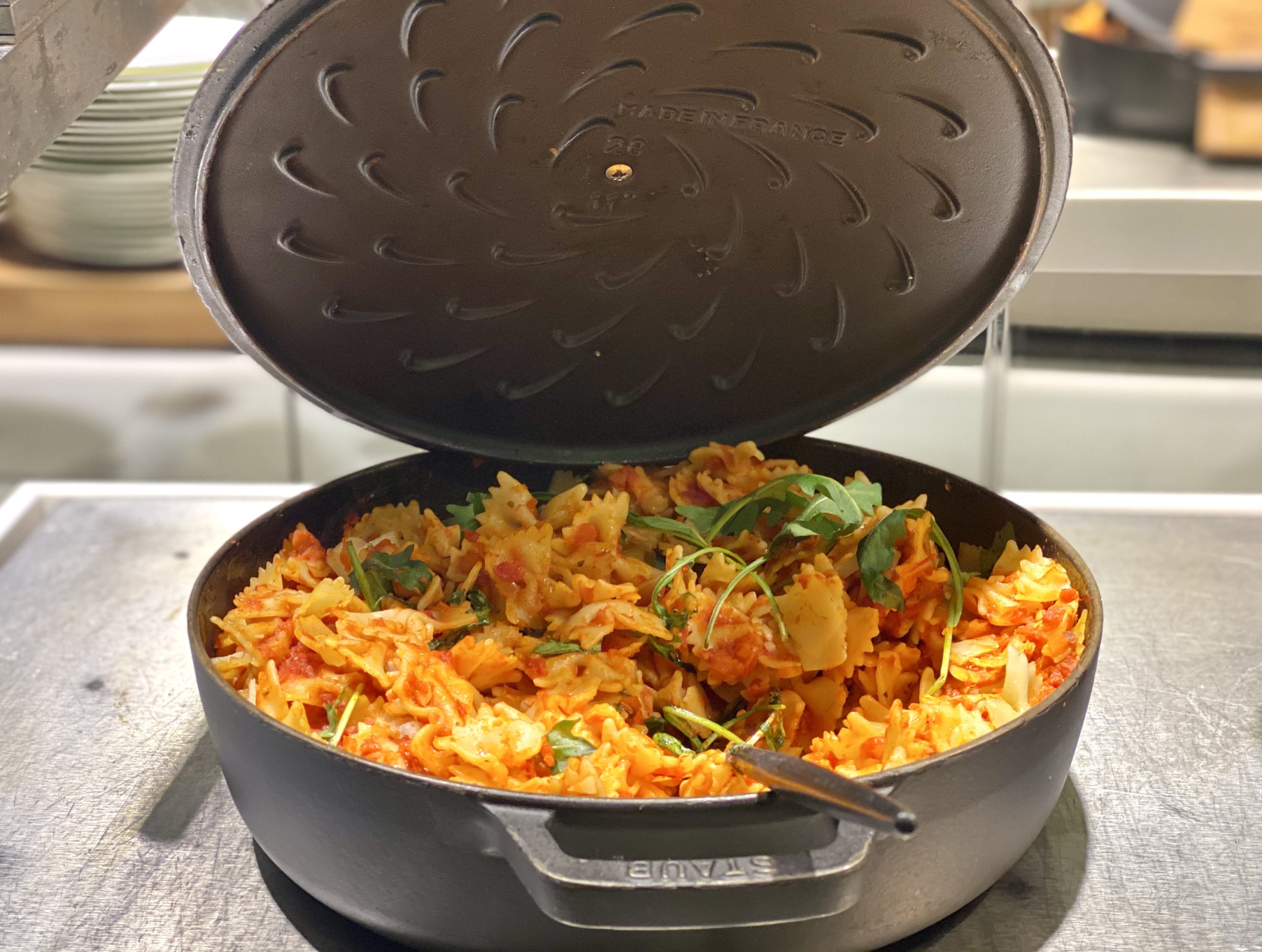 Lufthansa Senator Lounge B Frankfurt pasta